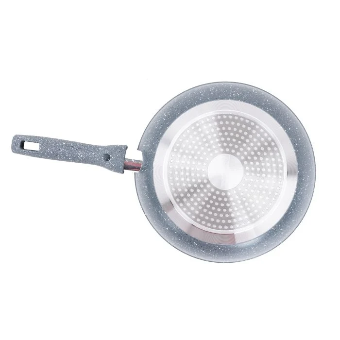 10pcs Forged Aluminium Cookware Set, Tempered Lid, RF9838GR | 3 Layer Durable Granite Coating forHealthy Cooking | Induction Compatible Base | Ideal for All Kitchen Cooking Tasks | Stay-Cool Handle - Image 4