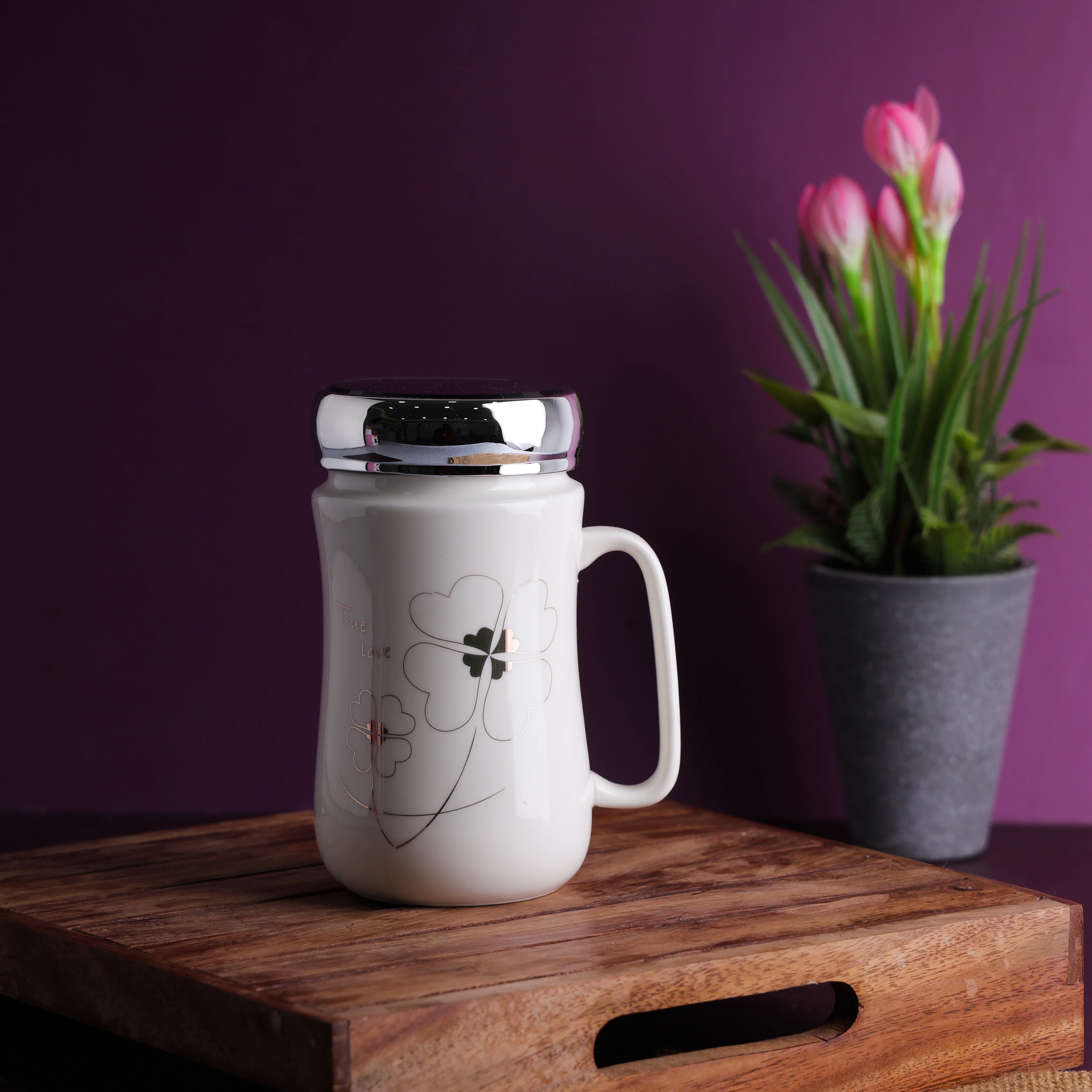 Delcasa DC1306 Ceramic Mug| Stylish design, ceramic coffee and tea mug for Everyday use| durable build with comfortable grip, perfect for hot and cold beverages| - Image 3