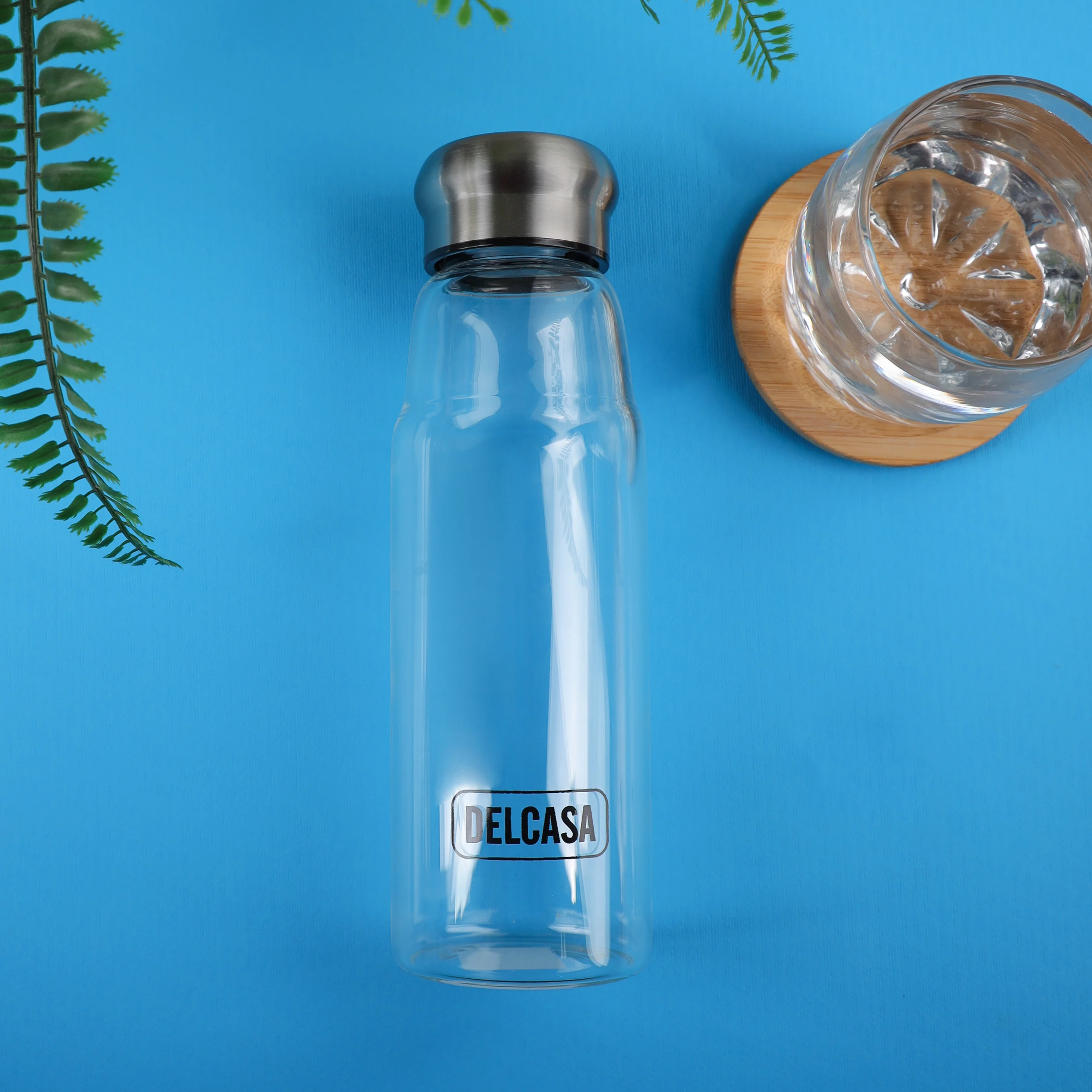 Delcasa DC1315 Borosilicate Glass Water Bottle 420ML| Neoprene Pouch – Reusable, Portable & Leak-Resistant for Travel| Gym & Daily Hydration and Healthy Living| - Image 3