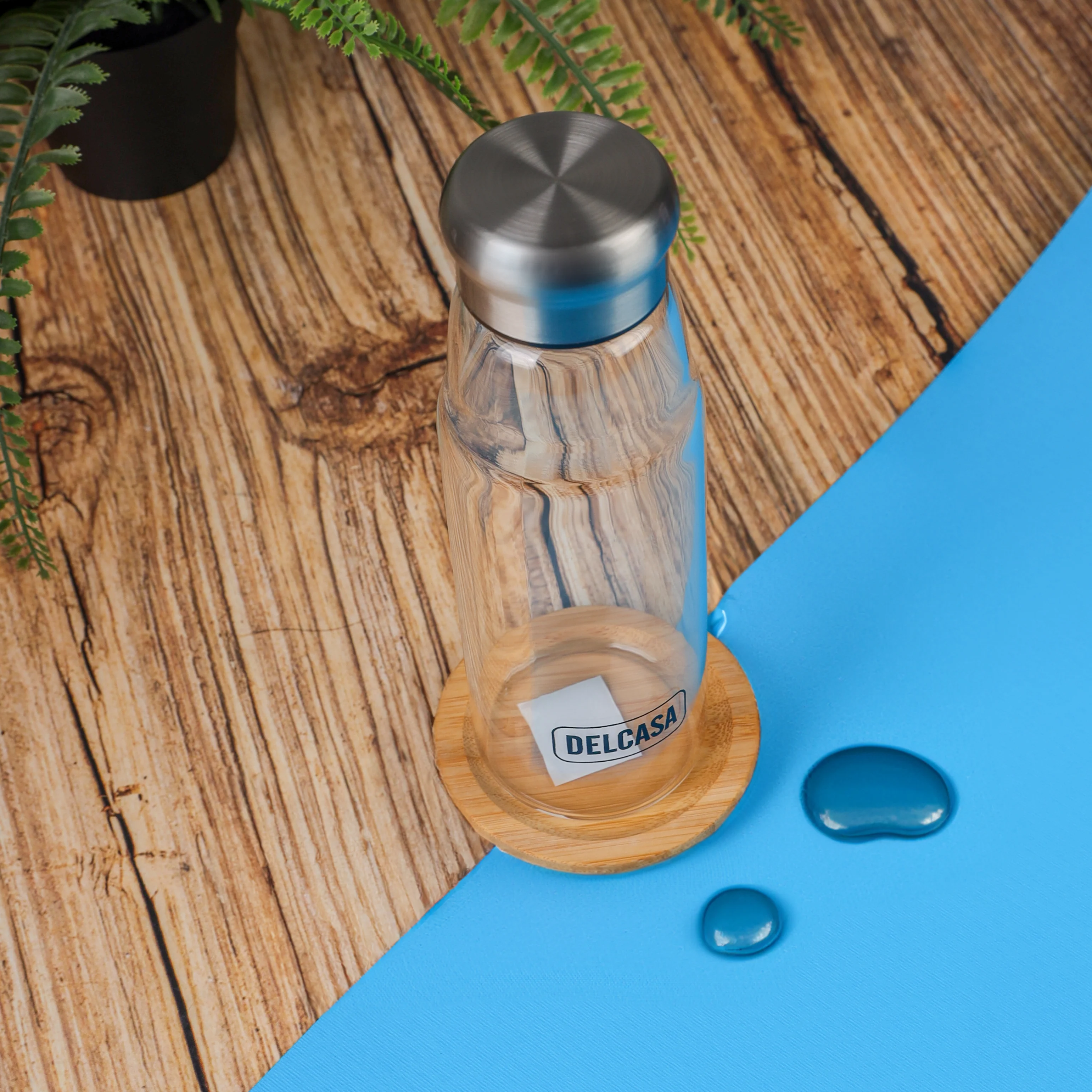 Delcasa DC1315 Borosilicate Glass Water Bottle 420ML| Neoprene Pouch – Reusable, Portable & Leak-Resistant for Travel| Gym & Daily Hydration and Healthy Living| - Image 4
