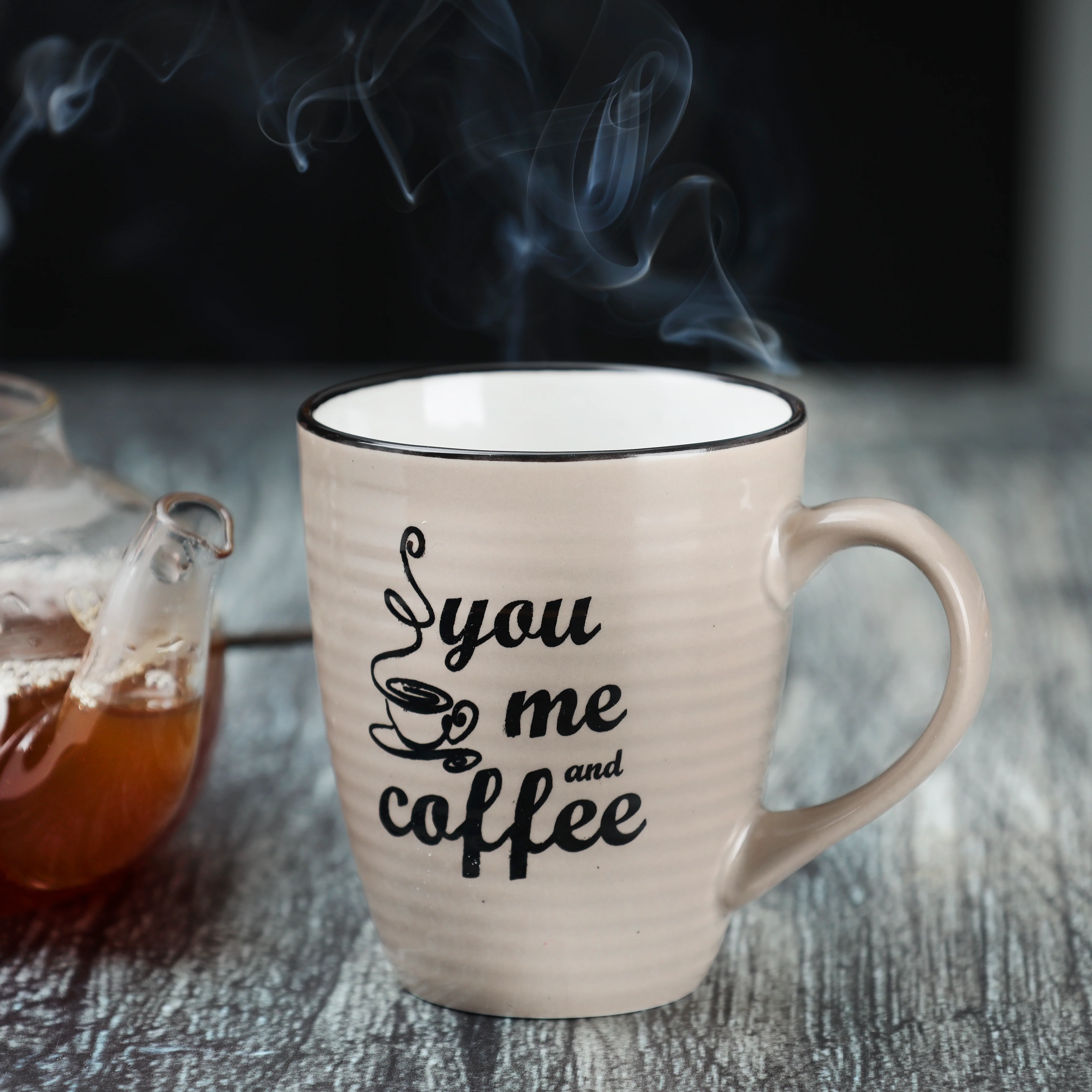 Delcasa DC1436 Stoneware Mug| Printed Coffee Mug with durable stoneware build, stylish design, ergonomic handle & smooth finish for daily use at home or office| - Image 4