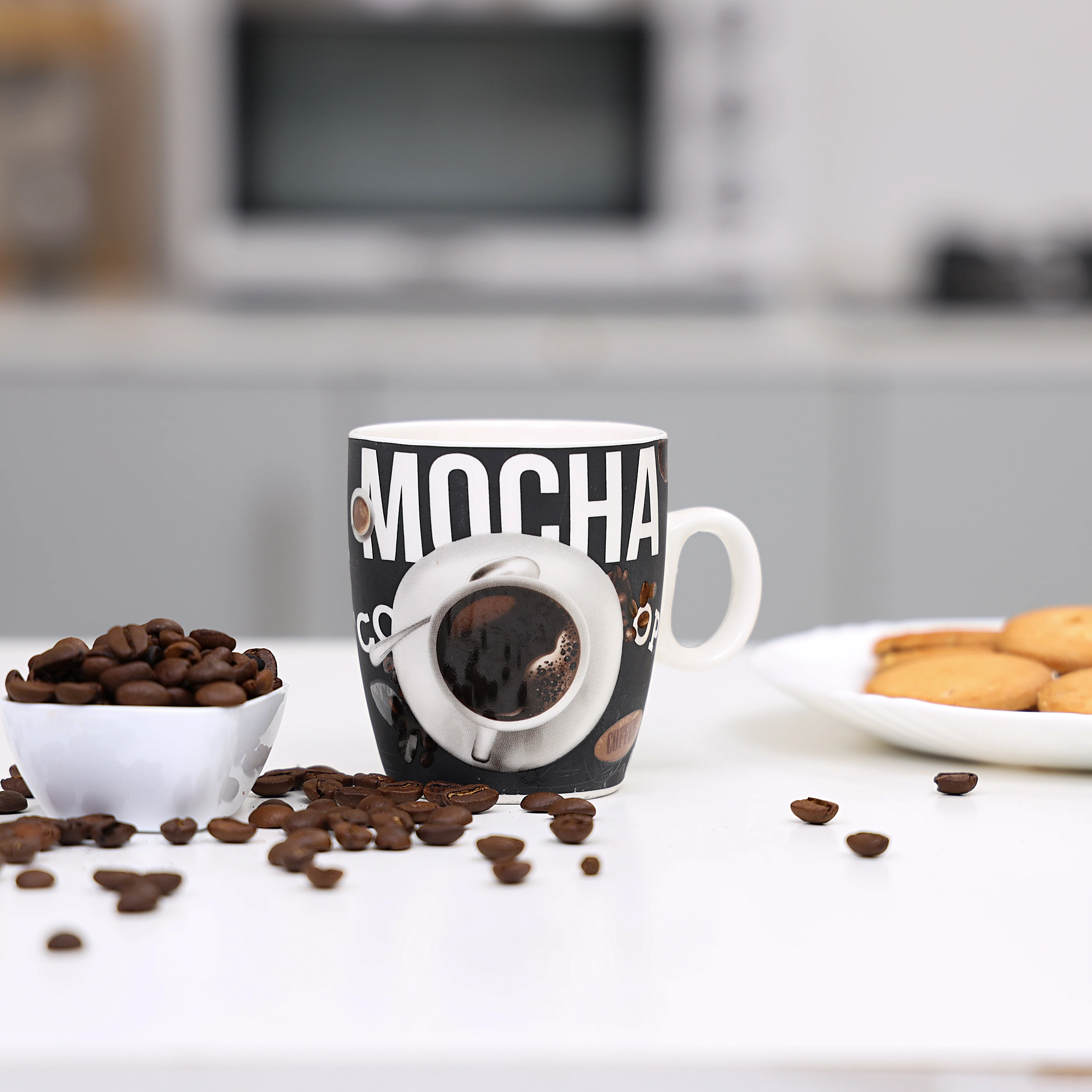 Delcasa DC1438 Bullet Mug| Premium 8oz New Bone China Coffee Mug with Stylish Design| Lightweight, Easy-Grip Handle, Durable Finish and Multi-Purpose Daily Use| - Image 3