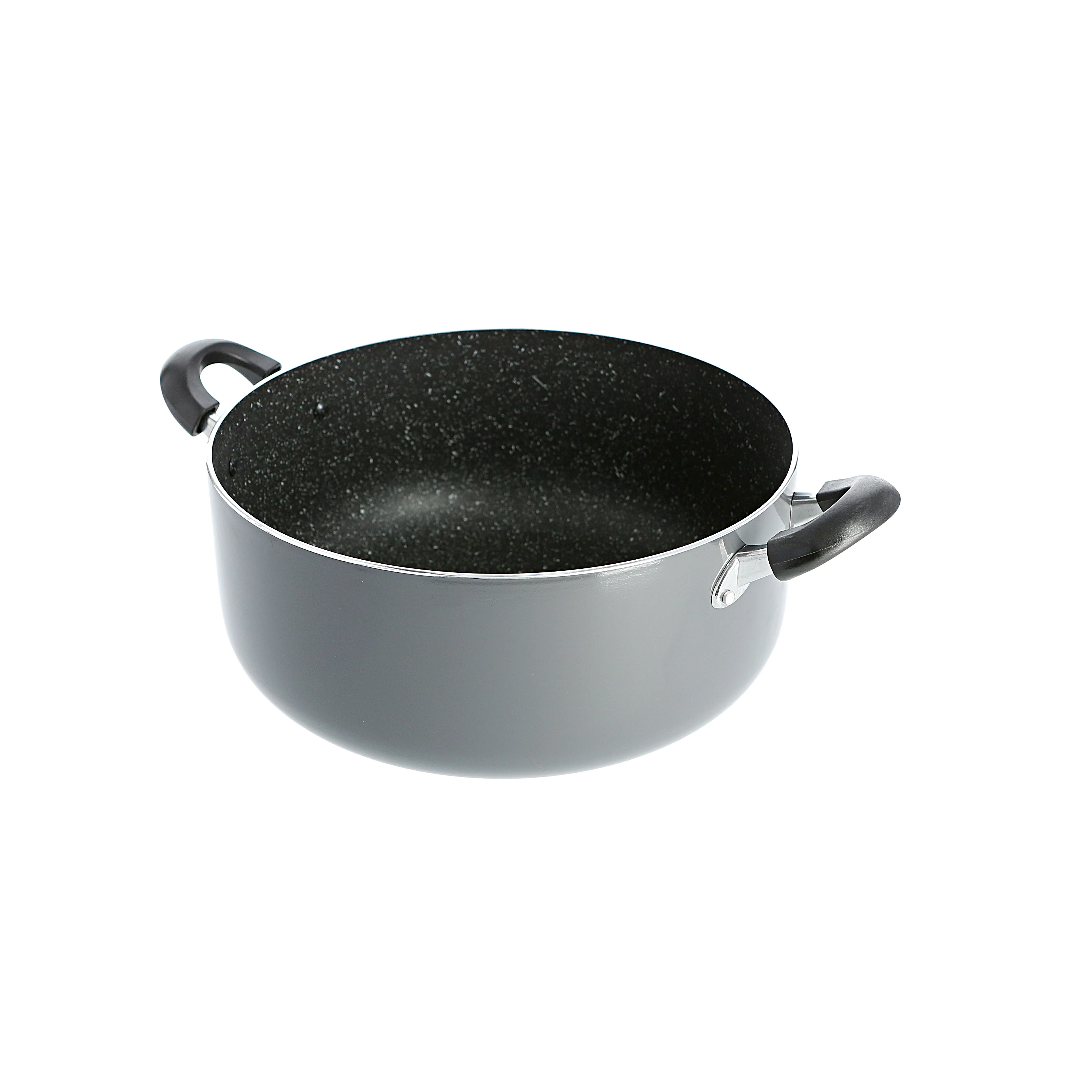 Delcasa DC1572 Classic Aluminium Casserole| granite coating for easy cooking & cleaning| aluminium body ensures even heat distribution with sturdy side handles| - Image 4