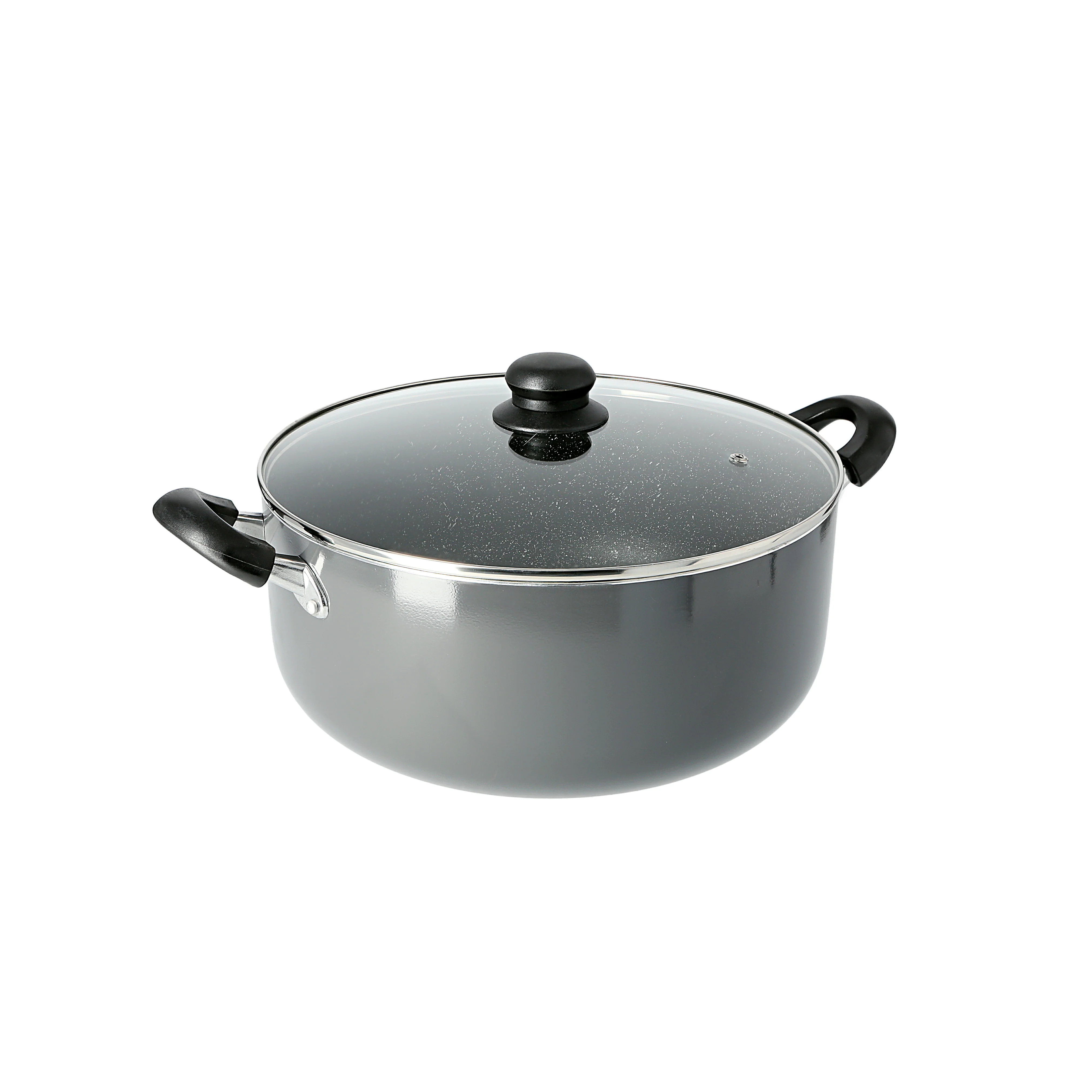 Delcasa DC1576 Classic 32CM Aluminium Casserole | Granite Coated with PTFE and PFOA Free| Induction Compatible Cookware for Safe, Durable Everyday Cooking Uses|