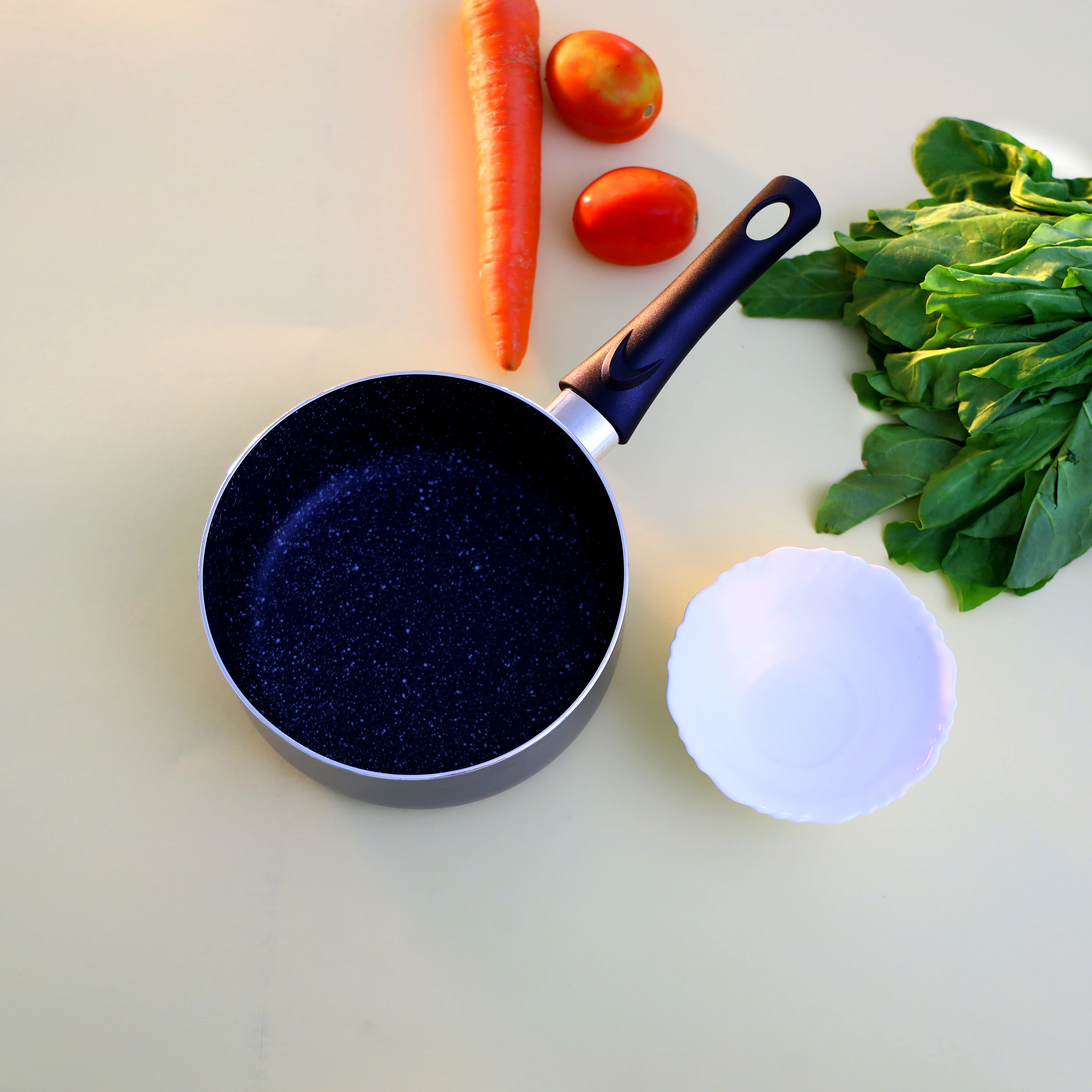 Delcasa DC1583 16CM Aluminium Saucepan| granite non-stick coating & heat-resistant exterior| durable body and ergonomic handle, perfect for efficient daily use| - Image 5