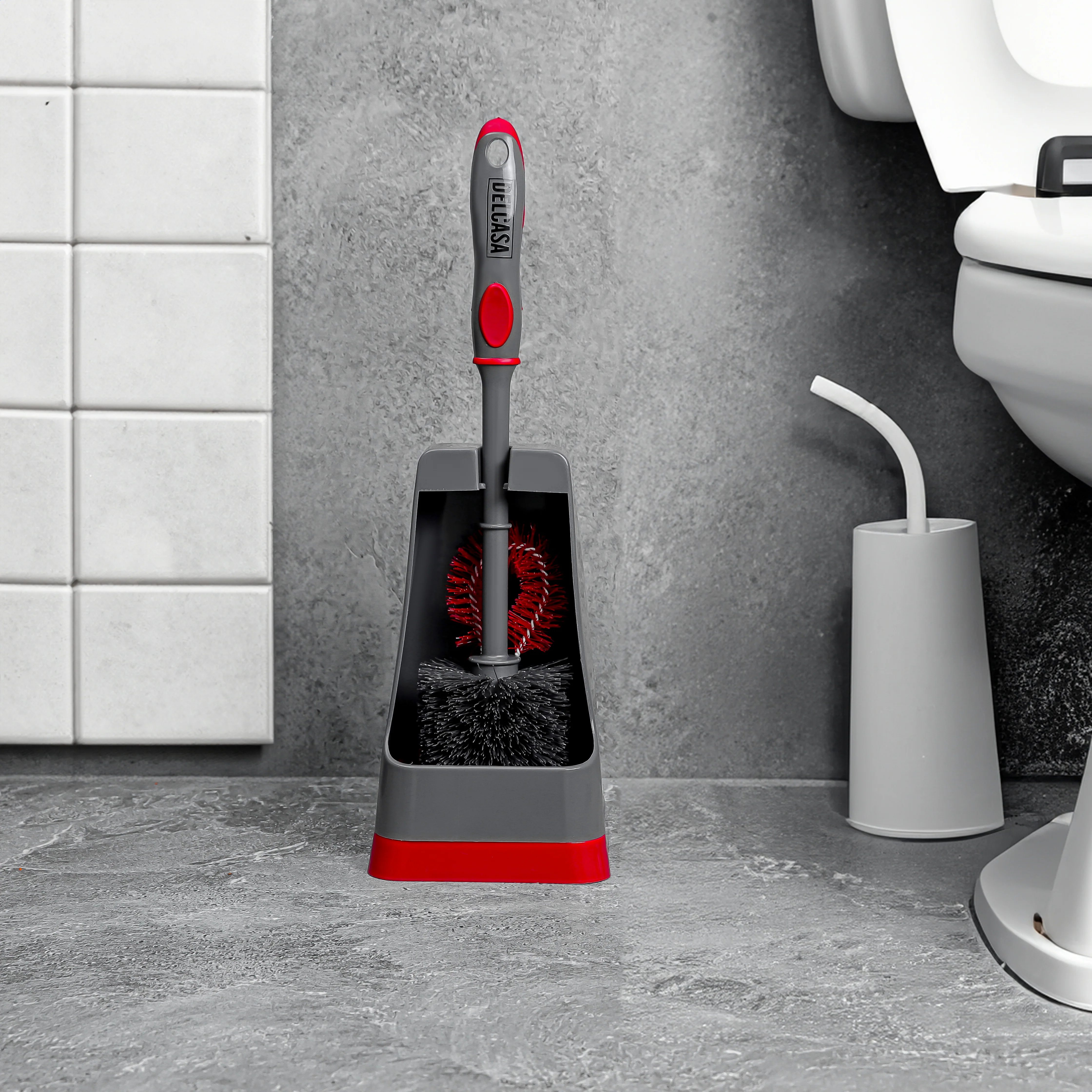 Delcasa DC1610 Toilet Brush 1X24| durable bristles, ergonomic non-slip handle and compact holder| efficient cleaning for hygienic bathrooms every single day Use| - Image 3