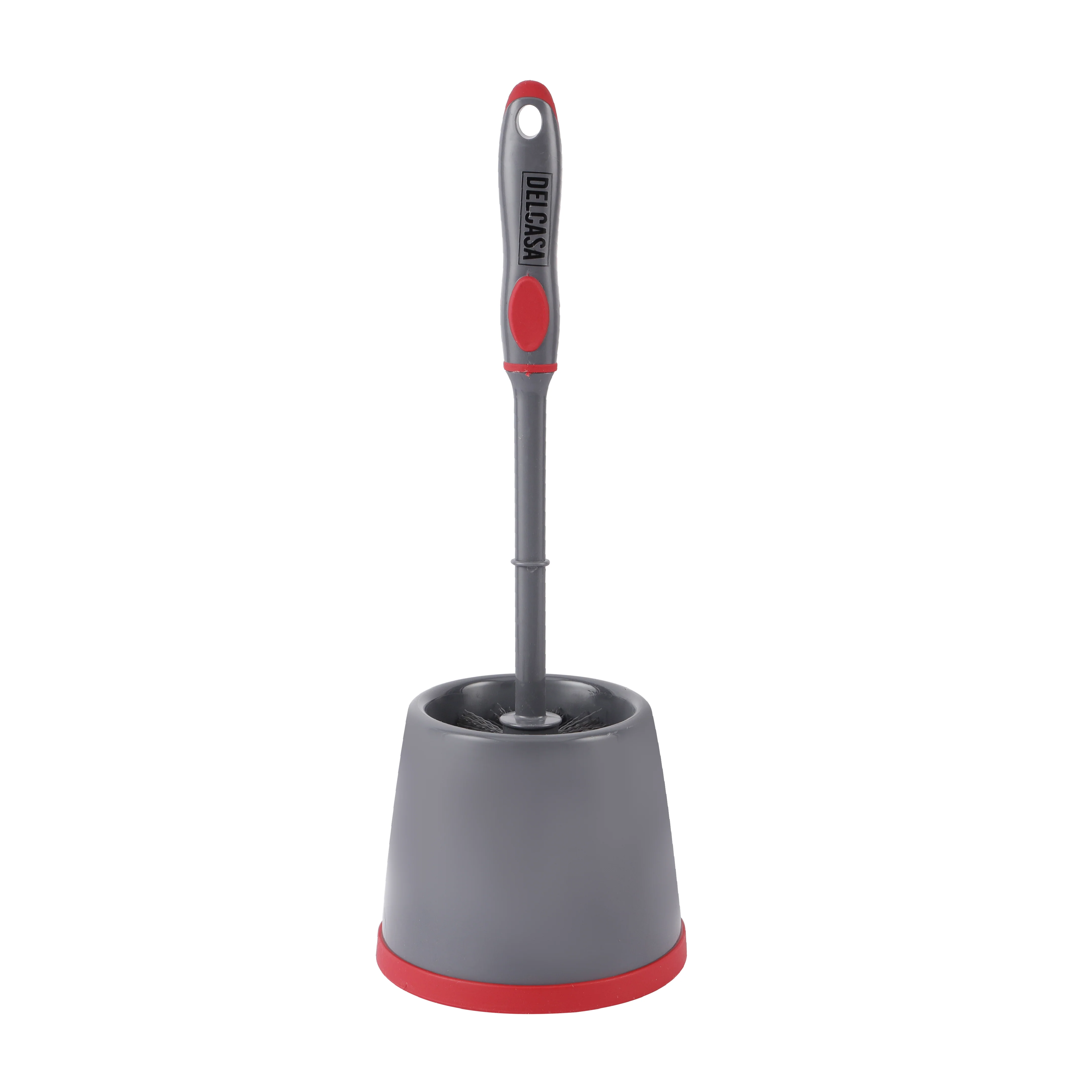 Delcasa DC1611 Toilet Brush Set| durable bristles, ergonomic handle and hygienic holder| compact bathroom cleaning solution for home & office daily needs easily|