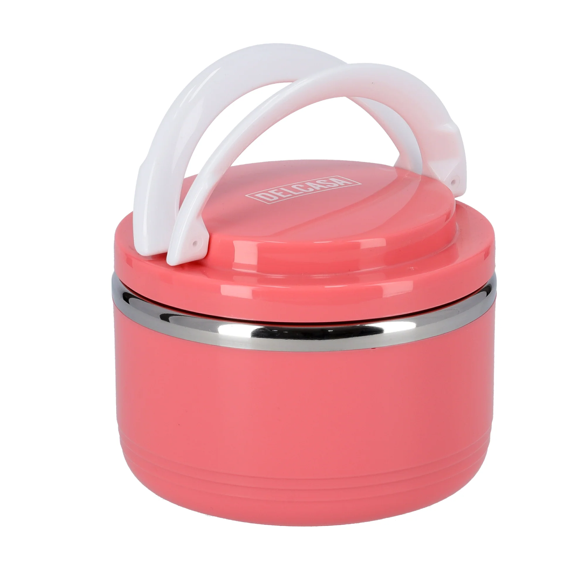 Delcasa DC1621 Single Layer Lunch Box| BPA free body, stainless steel inner and Leakproof silicone ring| extended fastening lid & heat retention for fresh meals|