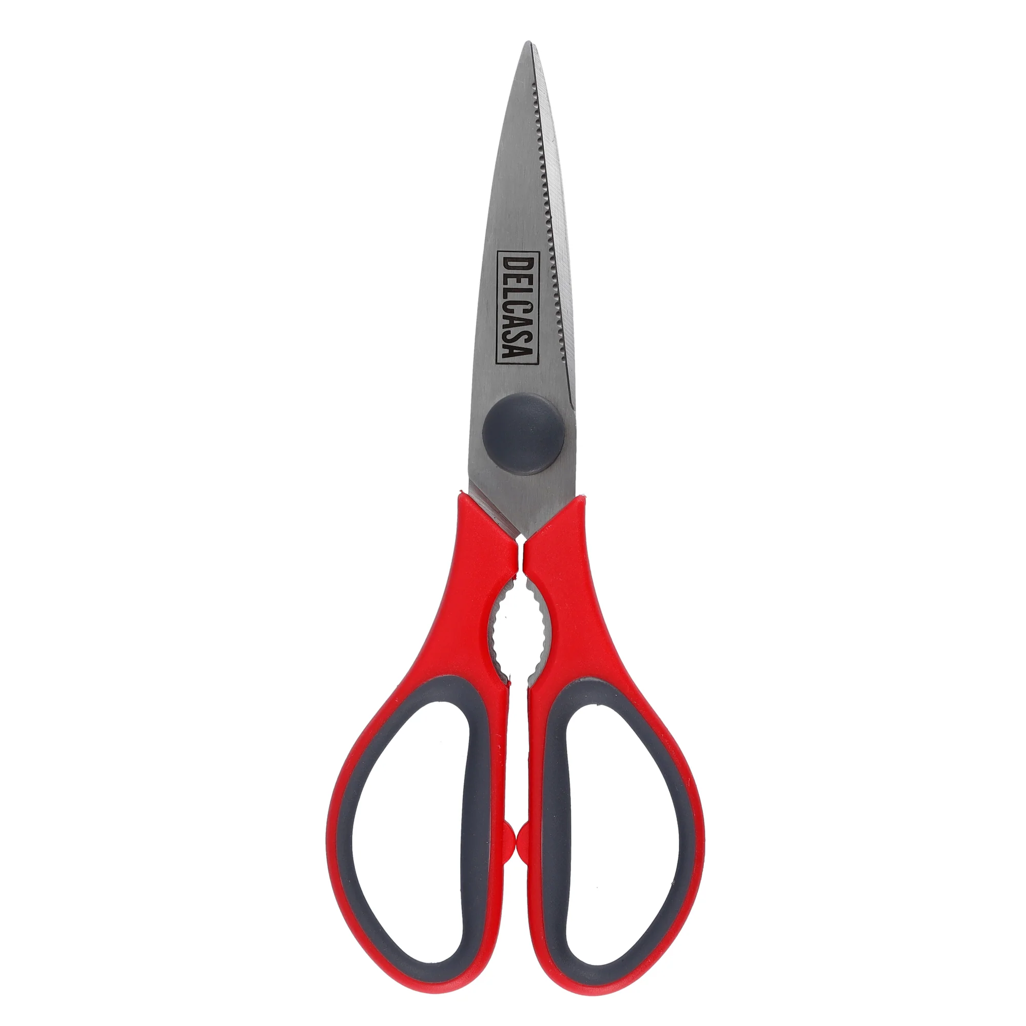 Delcasa DC1839 8” Kitchen Scissors| sharp stainless steel blades with ergonomic soft-grip handles| Lightweight & Practical, multipurpose design for everyday use|