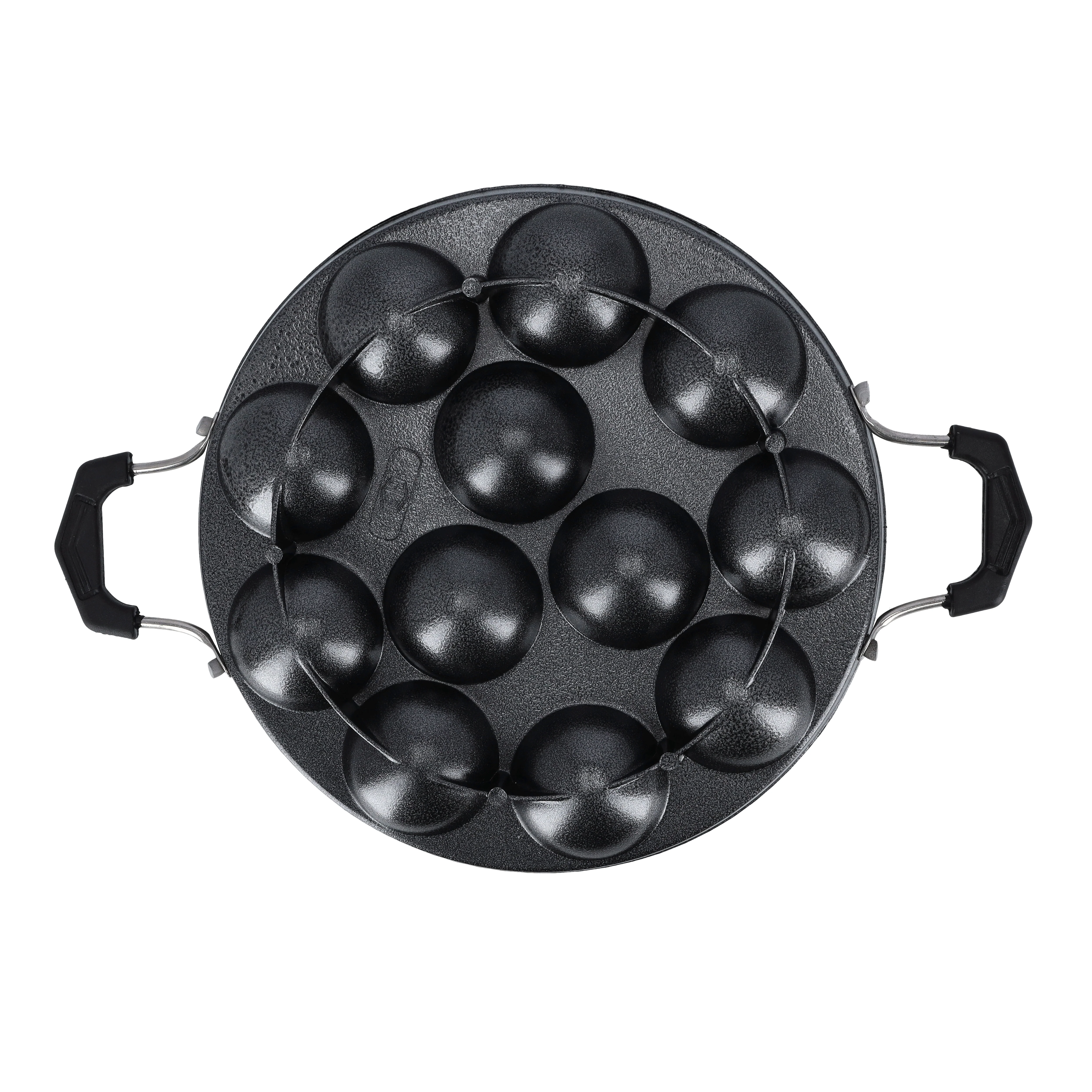 Delcasa DC1909 Aluminium Non-Stick Appa Pathram| 12 pits for making paniyaram easily| Premium aluminium build supports oil-free, easy release & dishwasher-safe|