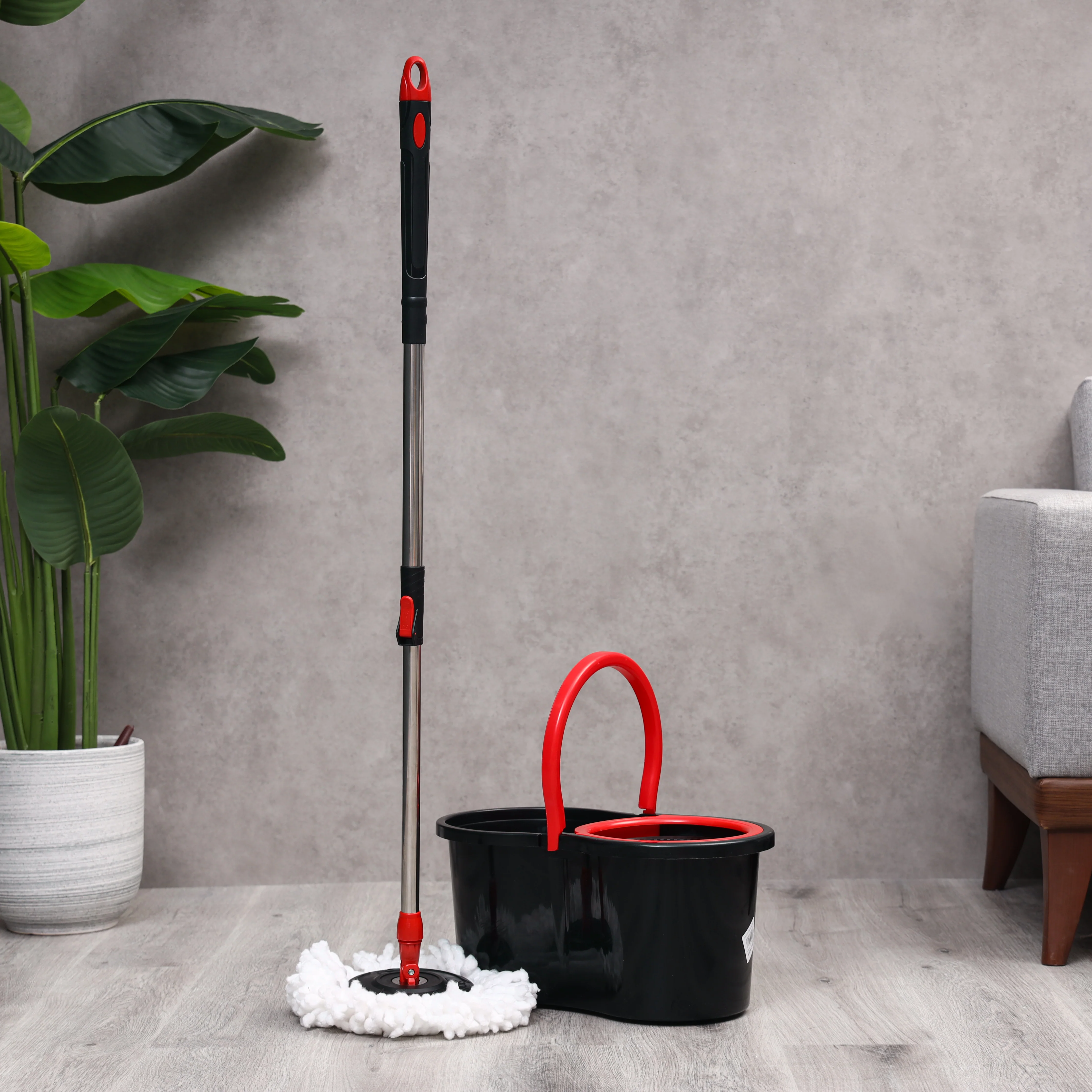 Delcasa DC1967 Nexon Spin Easy Mop | 13L bucket, microfibre mop head and 360° rotating mop plate| adjustable handle & fast dehydration for quick, easy cleaning| - Image 2