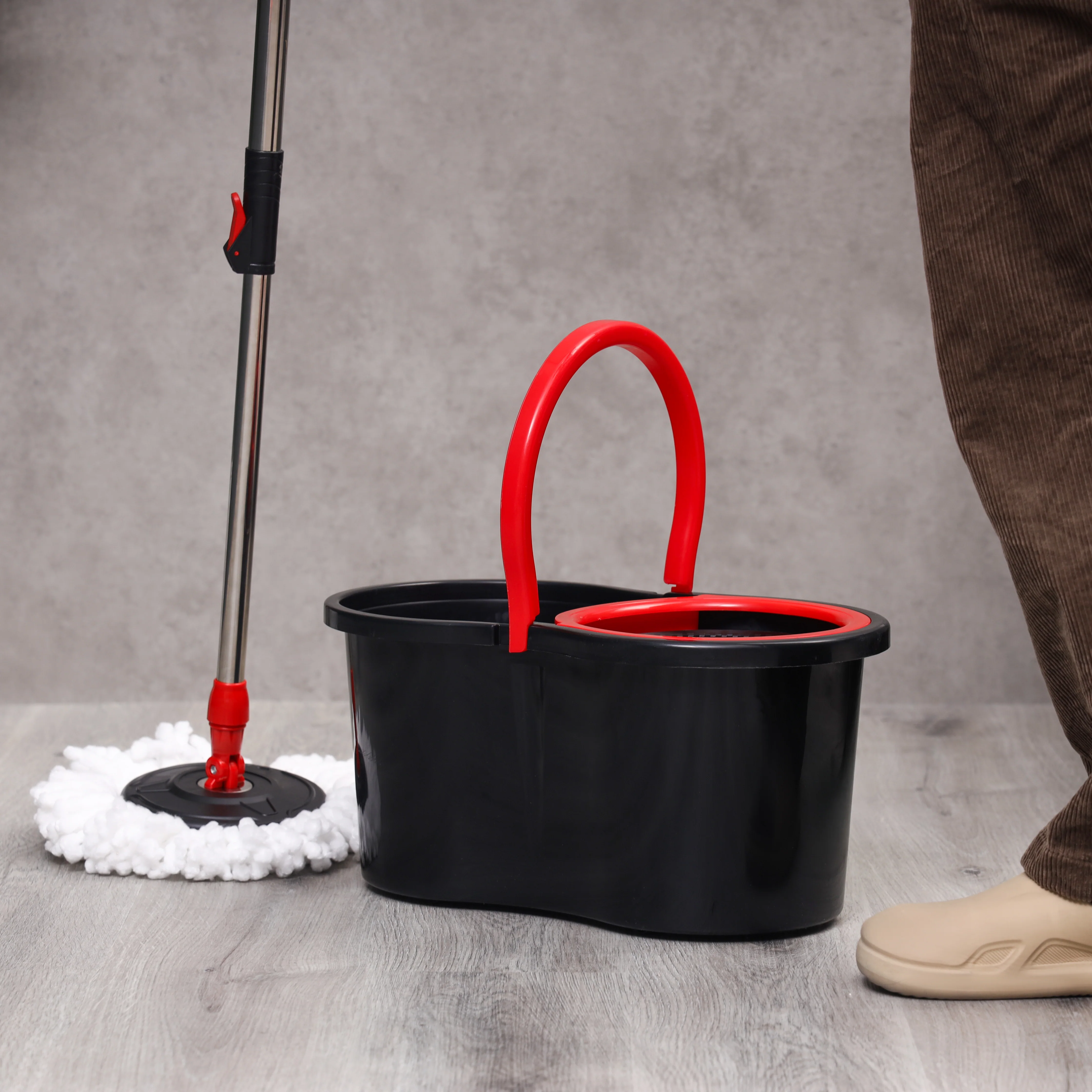 Delcasa DC1967 Nexon Spin Easy Mop | 13L bucket, microfibre mop head and 360° rotating mop plate| adjustable handle & fast dehydration for quick, easy cleaning| - Image 3