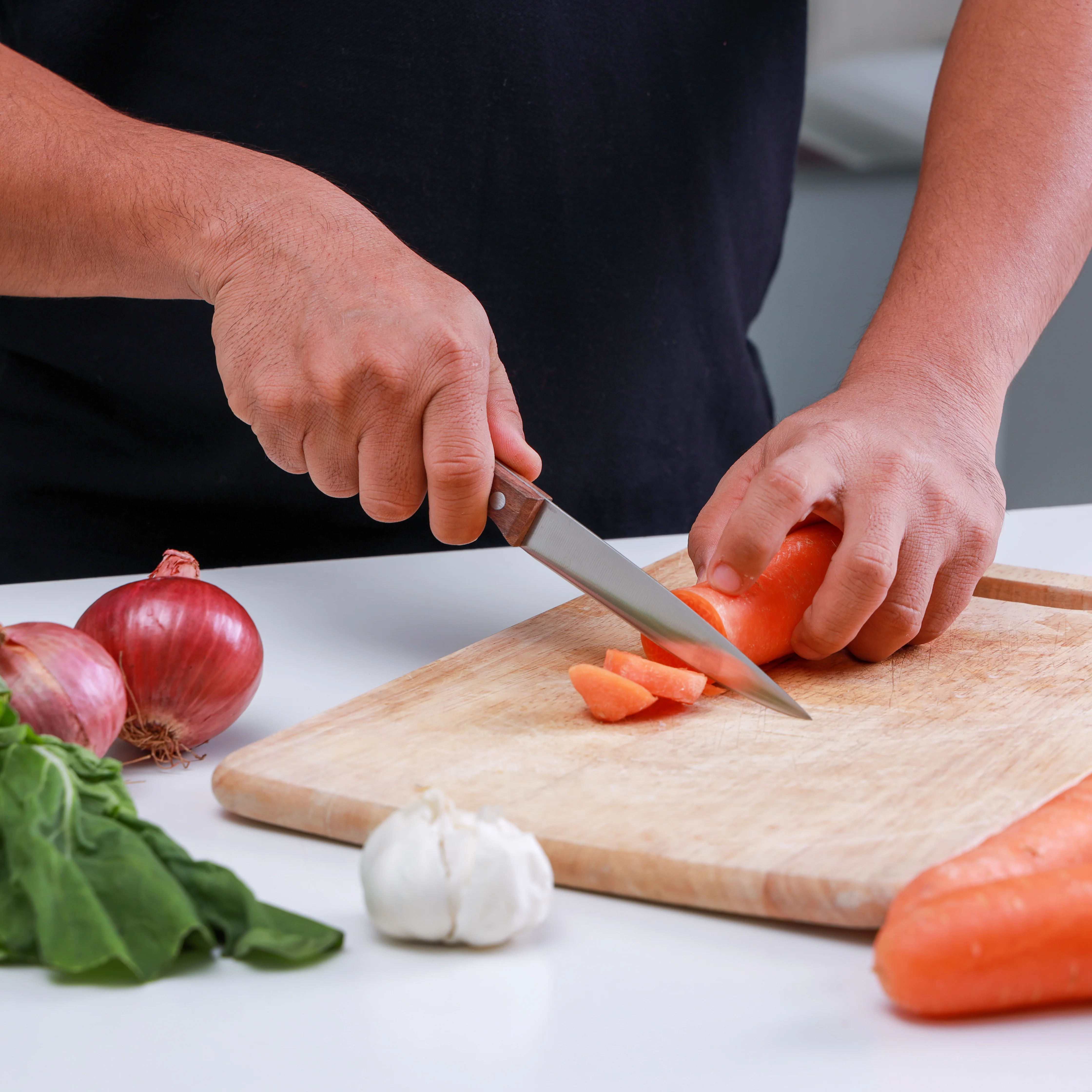 Delcasa DC2072 Stainless Steel 4.5 Inch Utility Knife| Sharp Kitchen Knife with Wooden Handle, Durable Blade & Precision Cutting for Daily Cooking & Food Prep | - Image 3