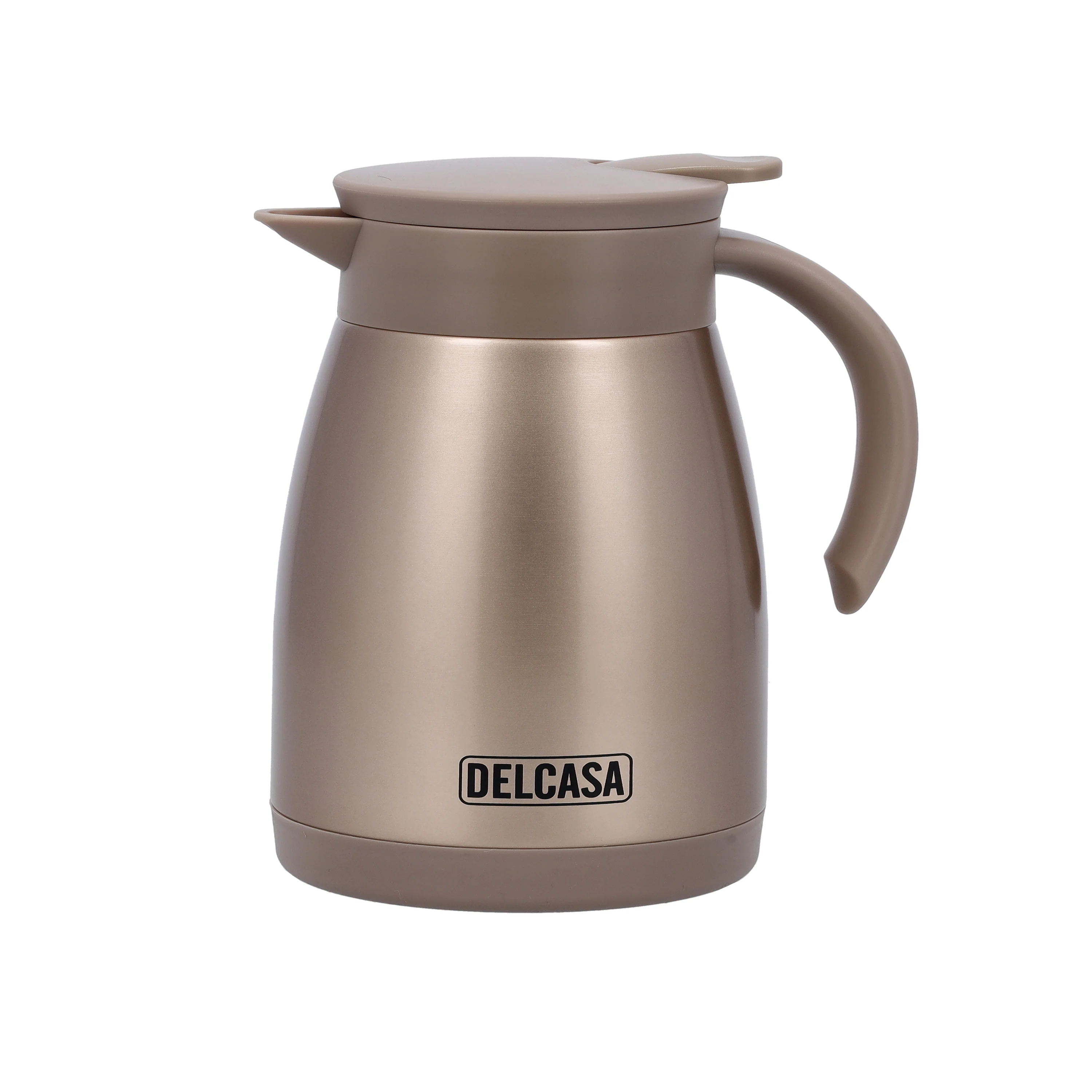 Delcasa DC2129 Stainless Steel Coffee Pot 500ml| BPA Free, Odour Free Hot & Cold Carafe with 304 SS Inner| Durable Design, Ergonomic Handle for Home & Office Use|