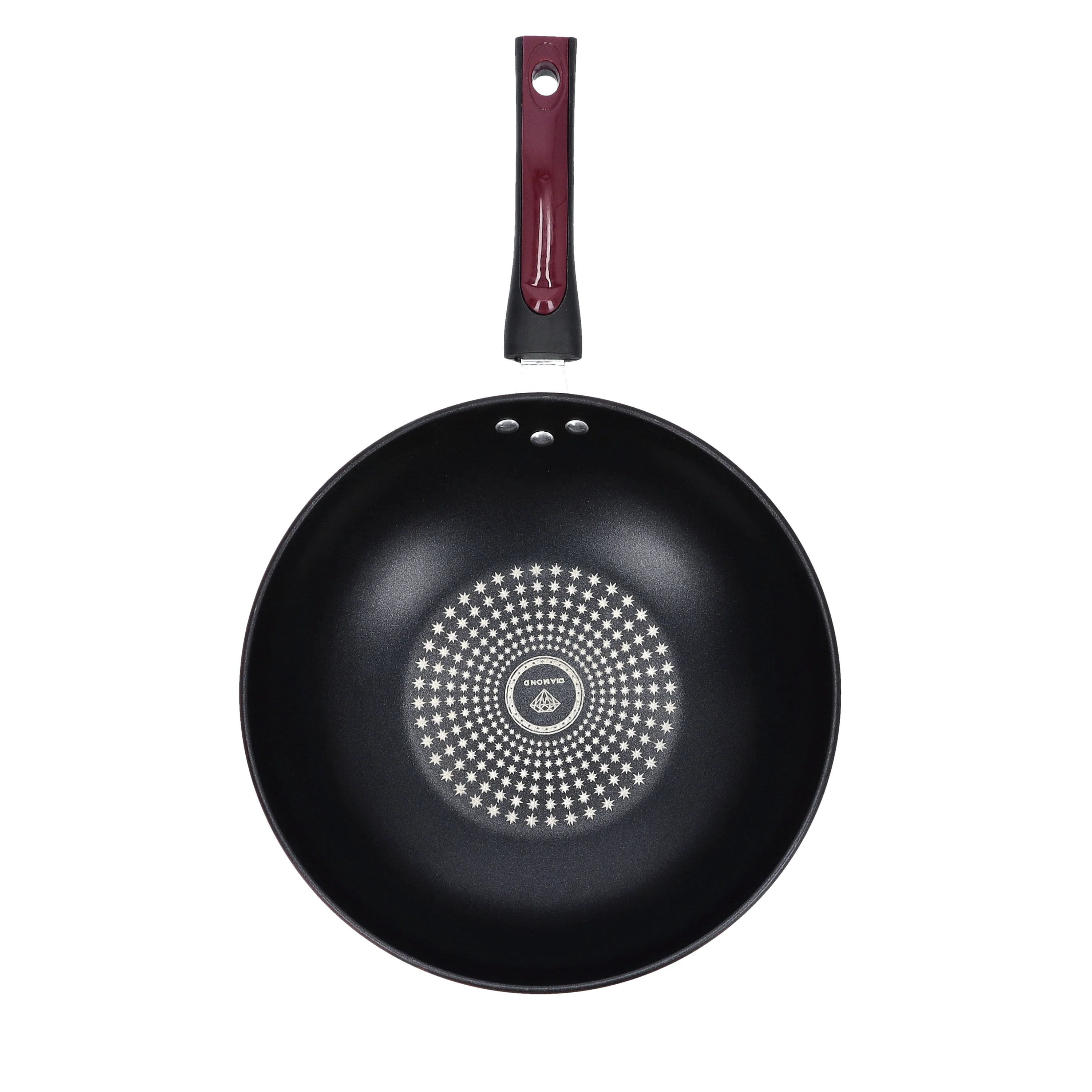Delcasa DC2137 Carbon Steel Wok Pan 30cm| durable non-stick coating & bakelite heat resistant handle| even heat distribution and ideal cooking performance. pan|