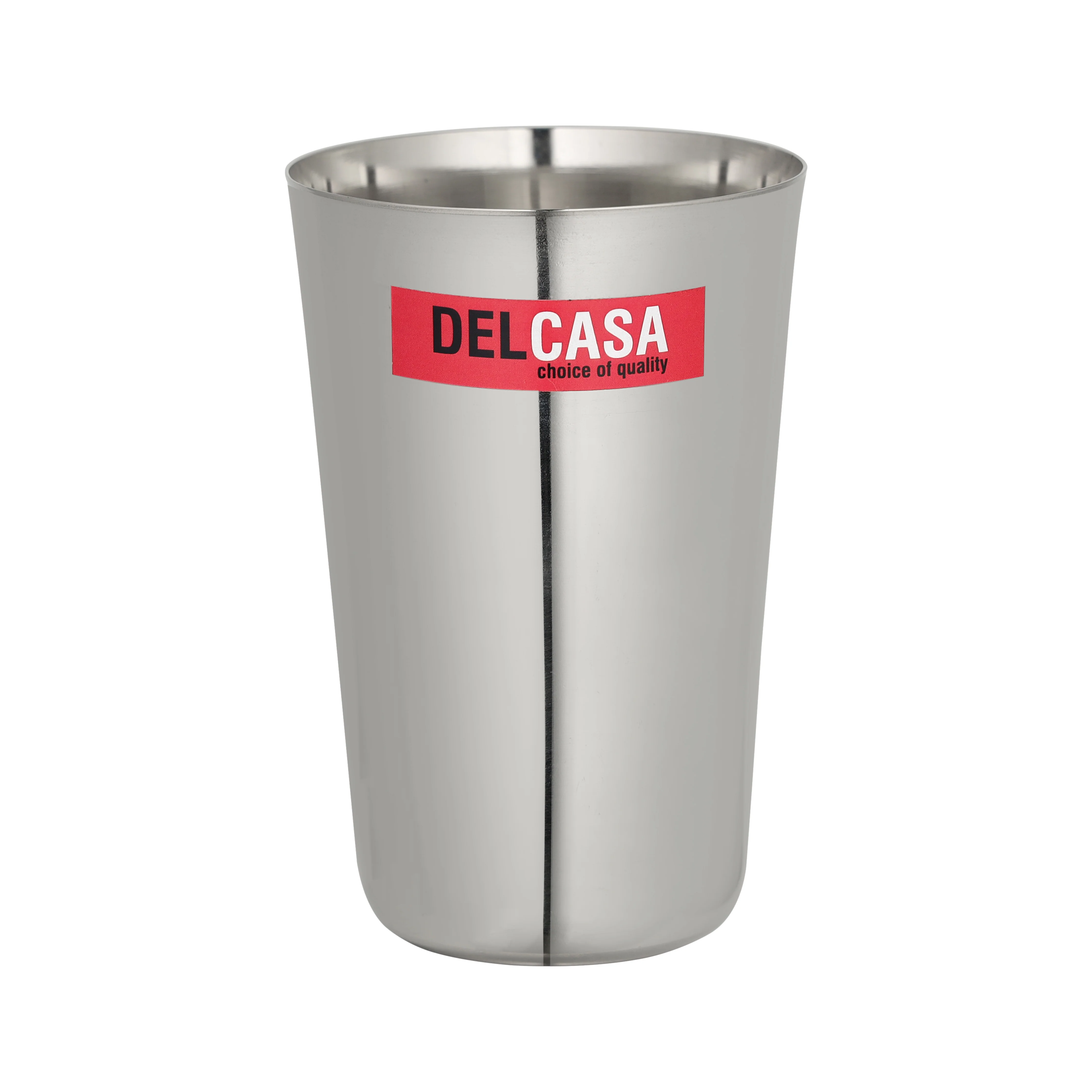 Delcasa DC2203 Stainless Steel Plain Glass| features food-grade durable steel & dishwasher-safe | Smooth Plain Finish, rust resistance and easy-clean Daily use|