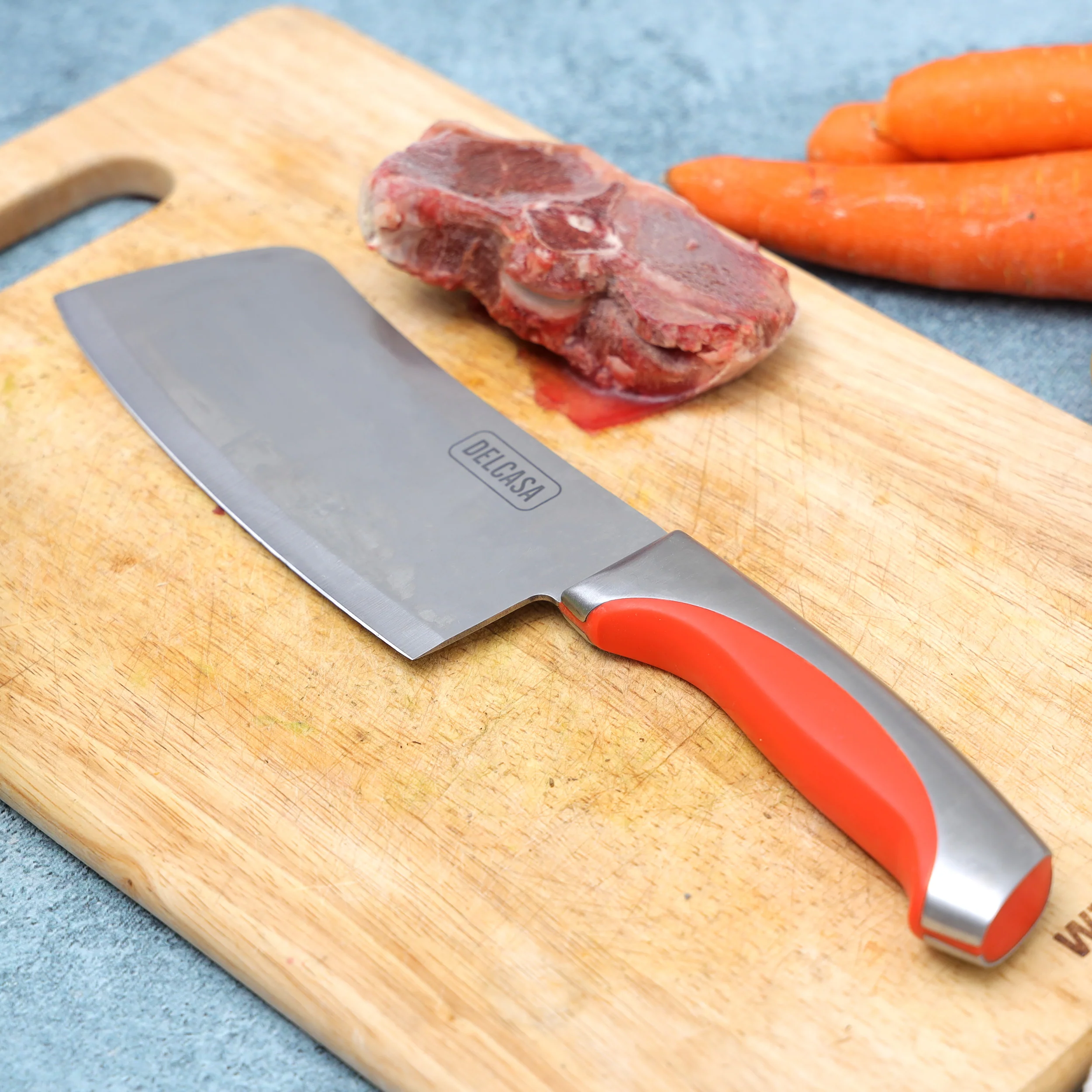 Delcasa DC2299 Cleaver Knife | sharp 6 inch blade with ABS & stainless steel handle| Durable, lightweight, easy to clean and made from 100% food grade material| - Image 2