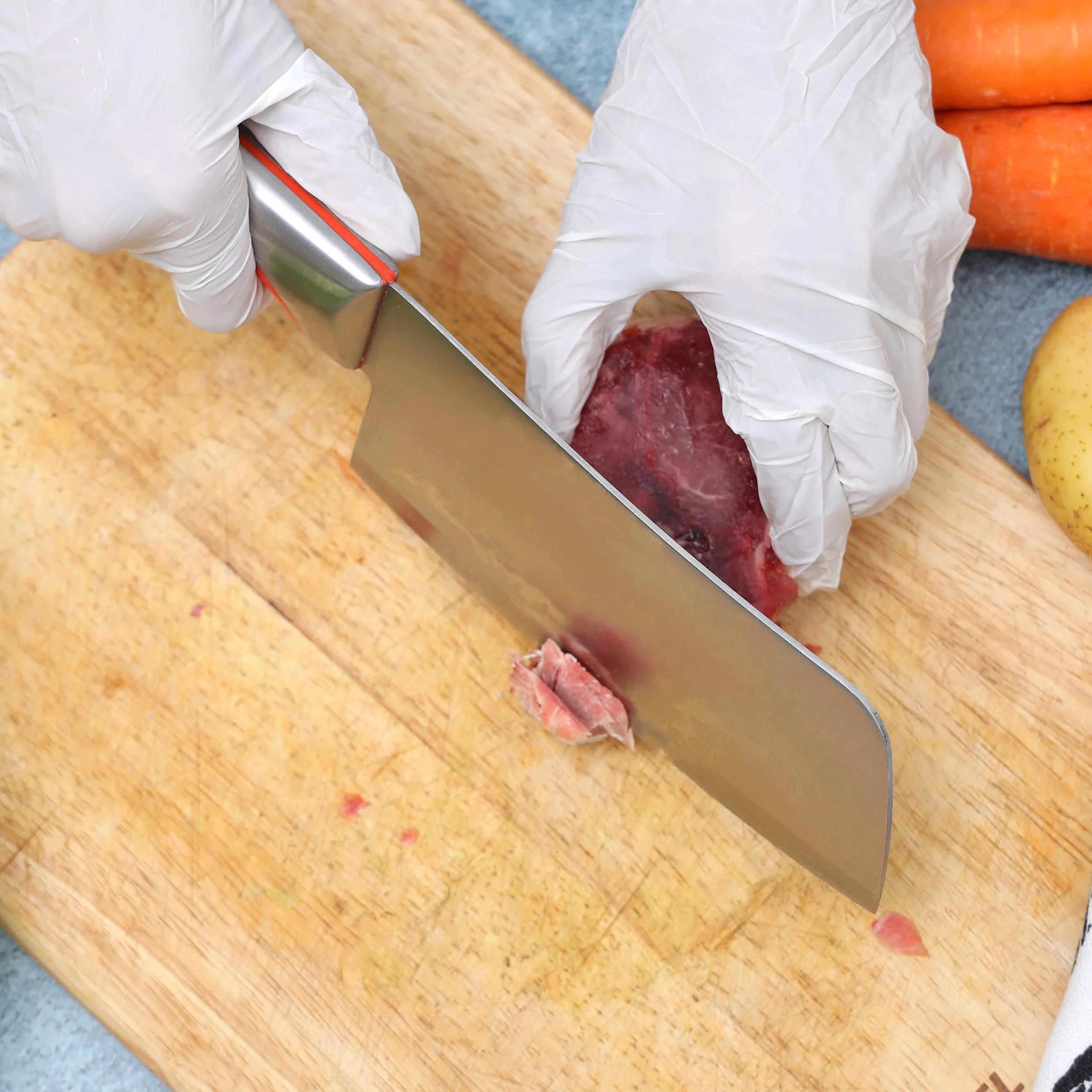 Delcasa DC2299 Cleaver Knife | sharp 6 inch blade with ABS & stainless steel handle| Durable, lightweight, easy to clean and made from 100% food grade material| - Image 4