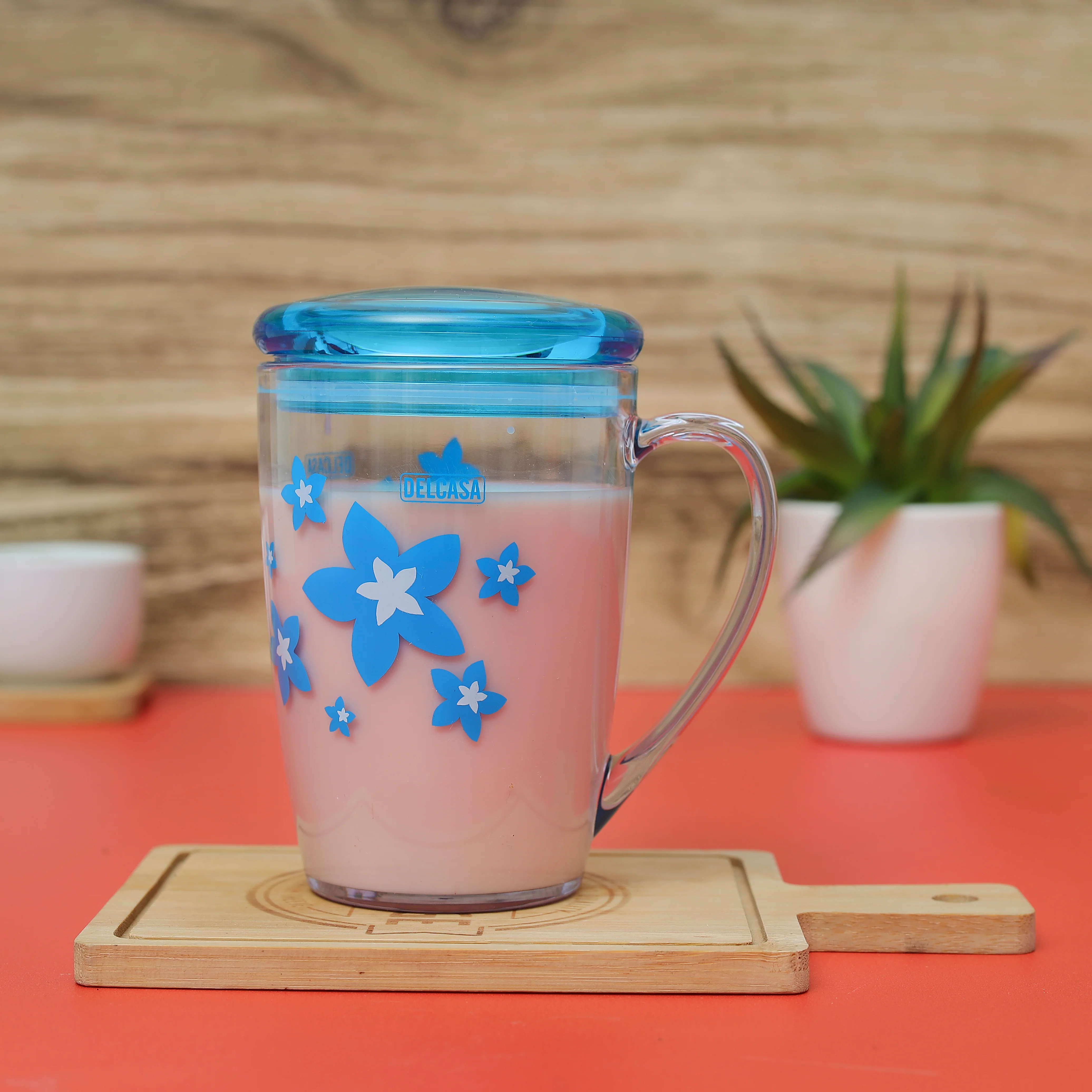 Delcasa DC2341 Plastic Water Cup| made from premium AS plastic with 100% food grade material| strong handle for easy hold, elegant design, lightweight & durable| - Image 4