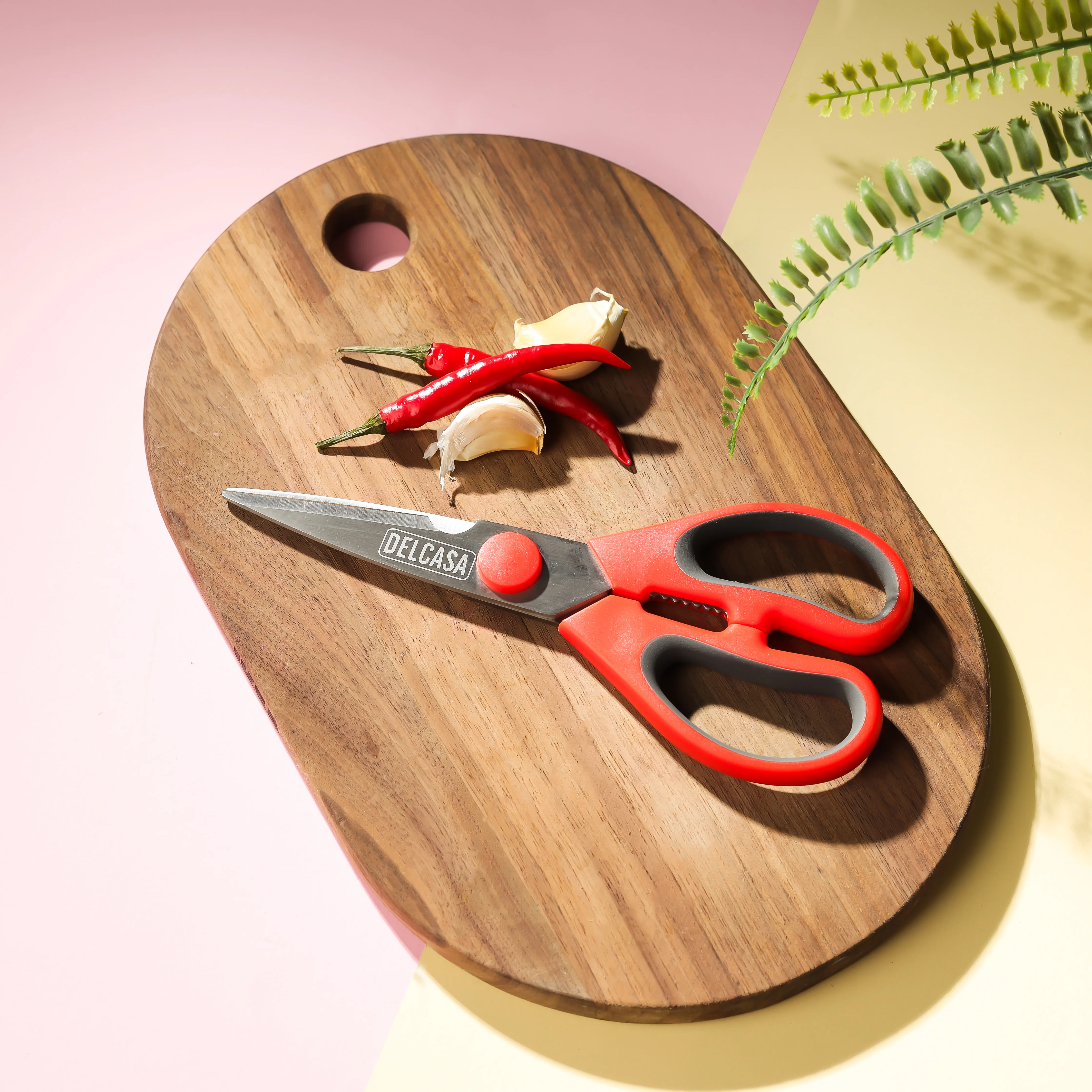 Delcasa DC2356 3-in-1 Kitchen Scissors| stainless steel blades, bottle opener and nut cracker| ergonomic dishwasher-safe multipurpose kitchen tool for daily use| - Image 4