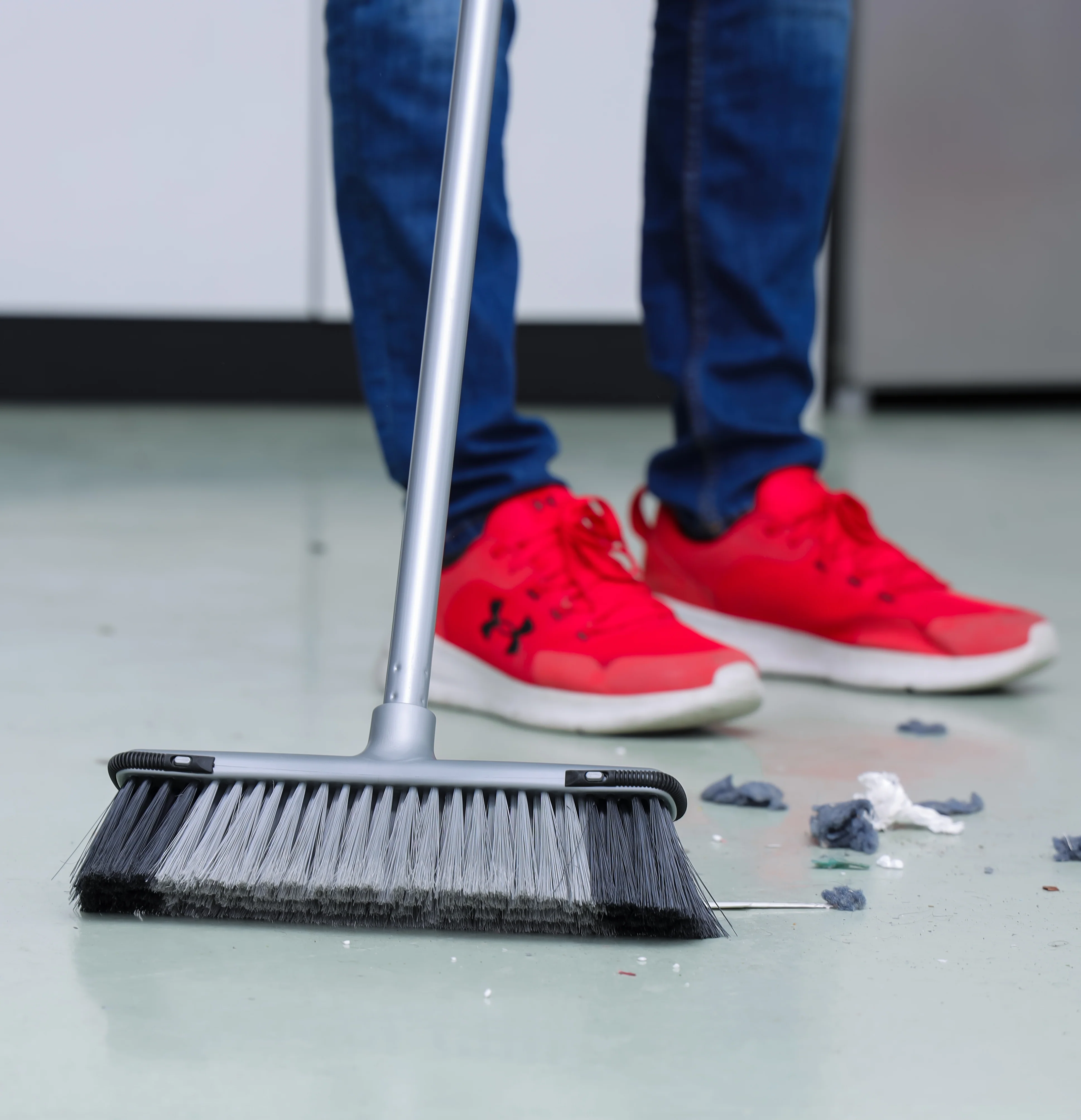 Delcasa DC2412 Floor Broom | from durable PP, TPR & PET material| Premium quality, strong bristles for effective sweeping, lightweight and ideal for daily uses| - Image 3