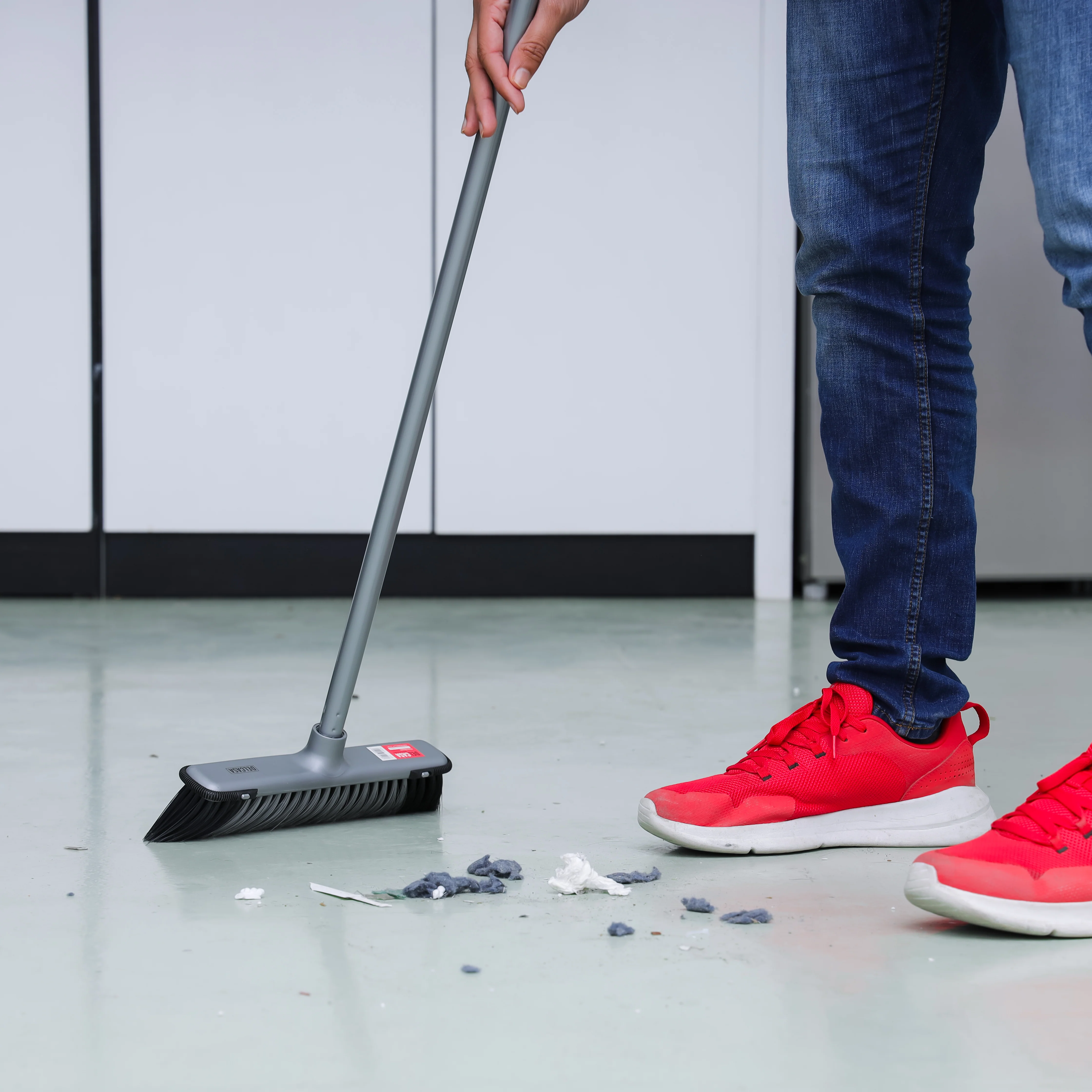 Delcasa DC2412 Floor Broom | from durable PP, TPR & PET material| Premium quality, strong bristles for effective sweeping, lightweight and ideal for daily uses| - Image 4