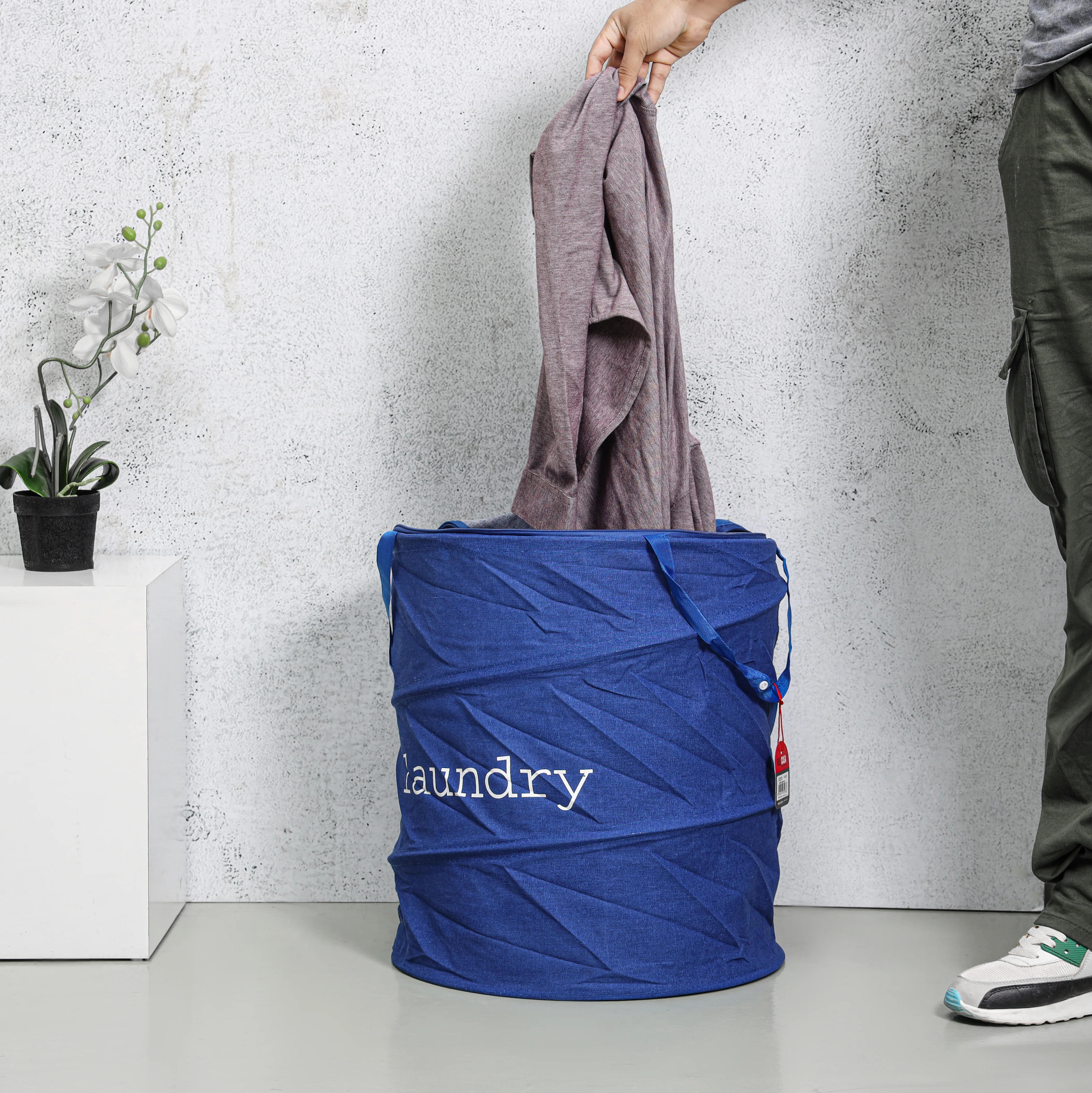 Delcasa DC2975 Laundry Bag with Zip Lock| Foldable Multipurpose Storage Bag, Lightweight, Reusable| Highly Durable for Laundry, Clothes & Home Organization Needs| - Image 2