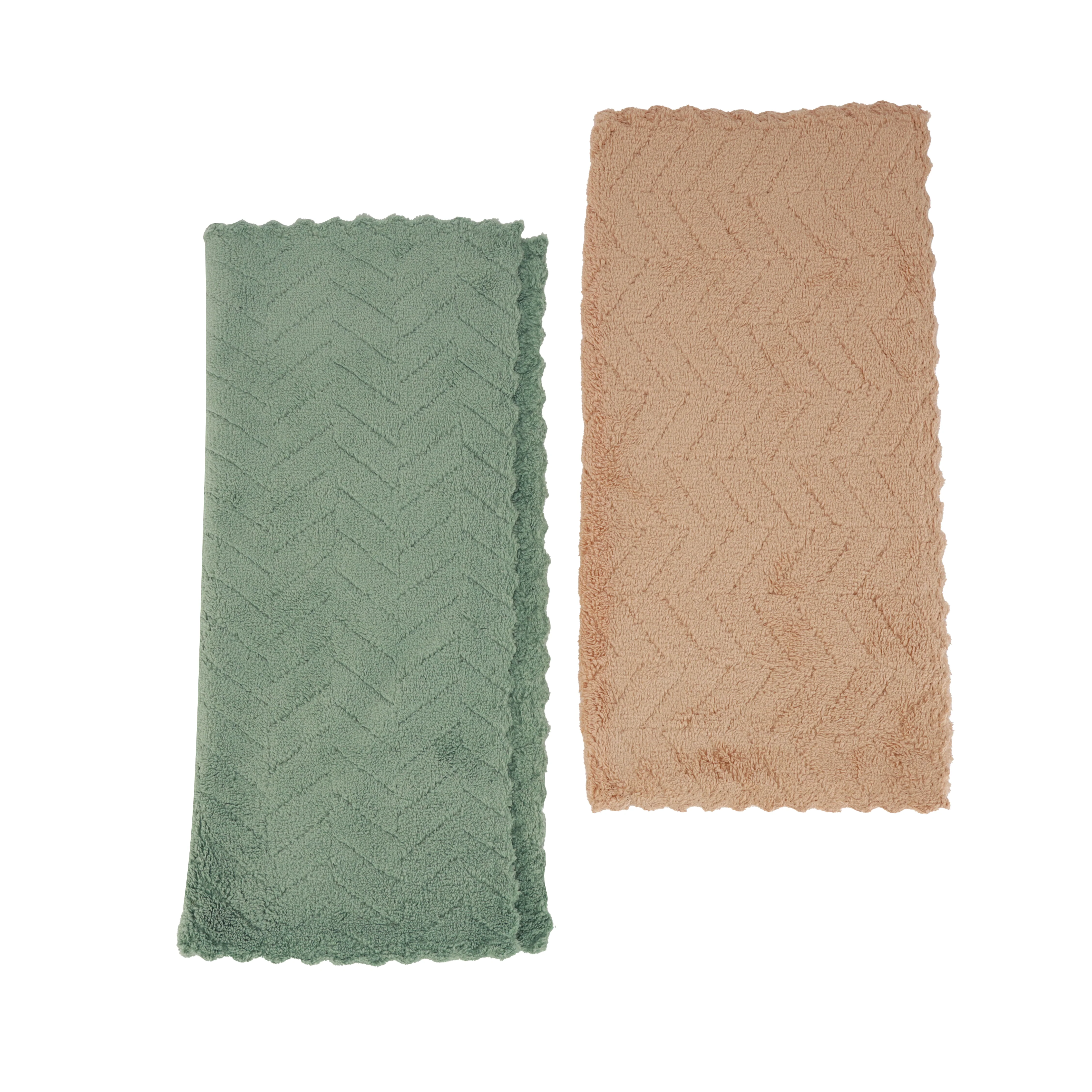 Delcasa DC3019 Multi-Purpose Towels | includes 2 reusable super absorbent cleaning towels| washable with soft for kitchen, household, and everyday cleaning use|