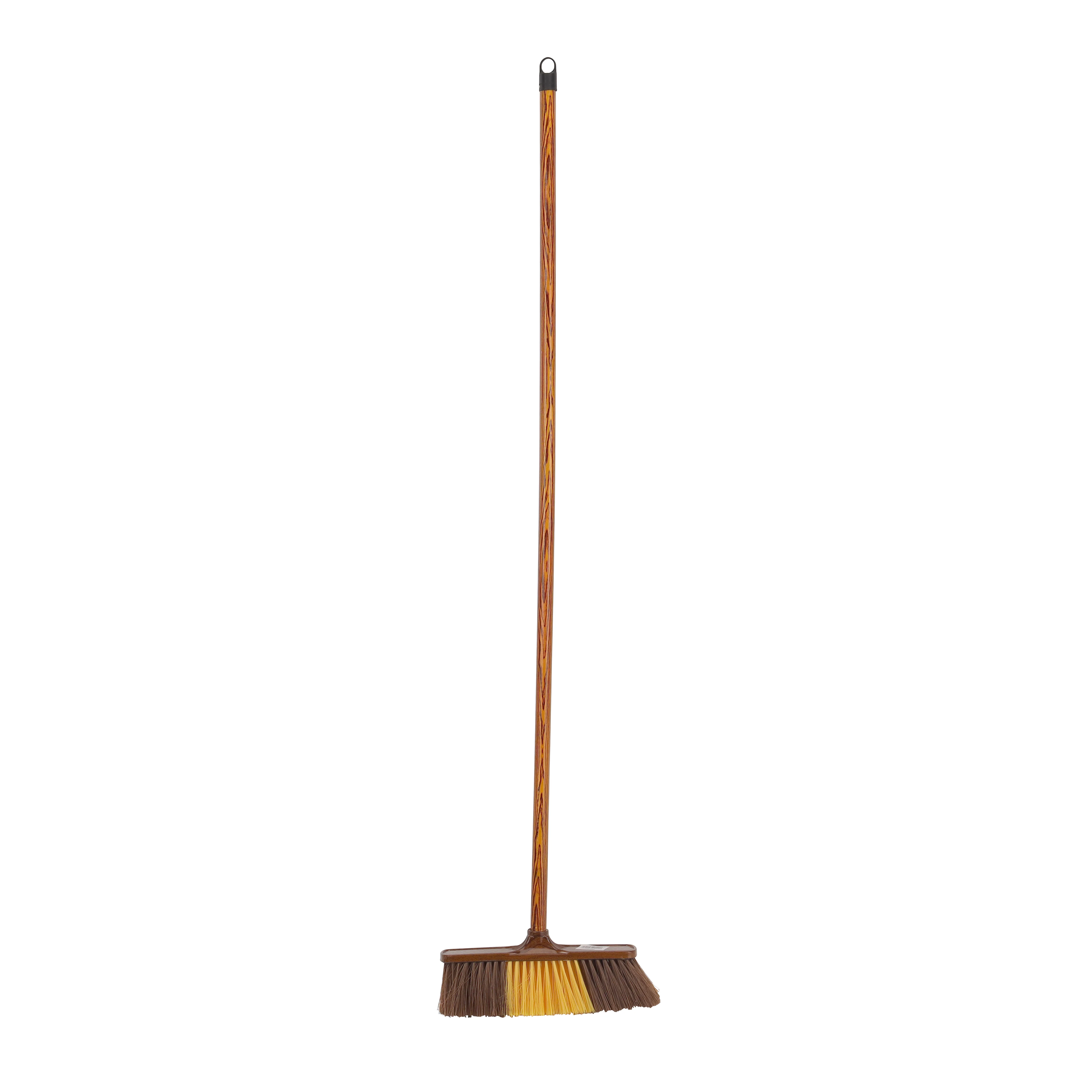 Delcasa DC3117 Floor Broom with Wooden Stick| Durable Construction, Hard Bristle Broom with Long Sturdy Rod| Superior Multi-Surface & Cleaning for Everyday Use|