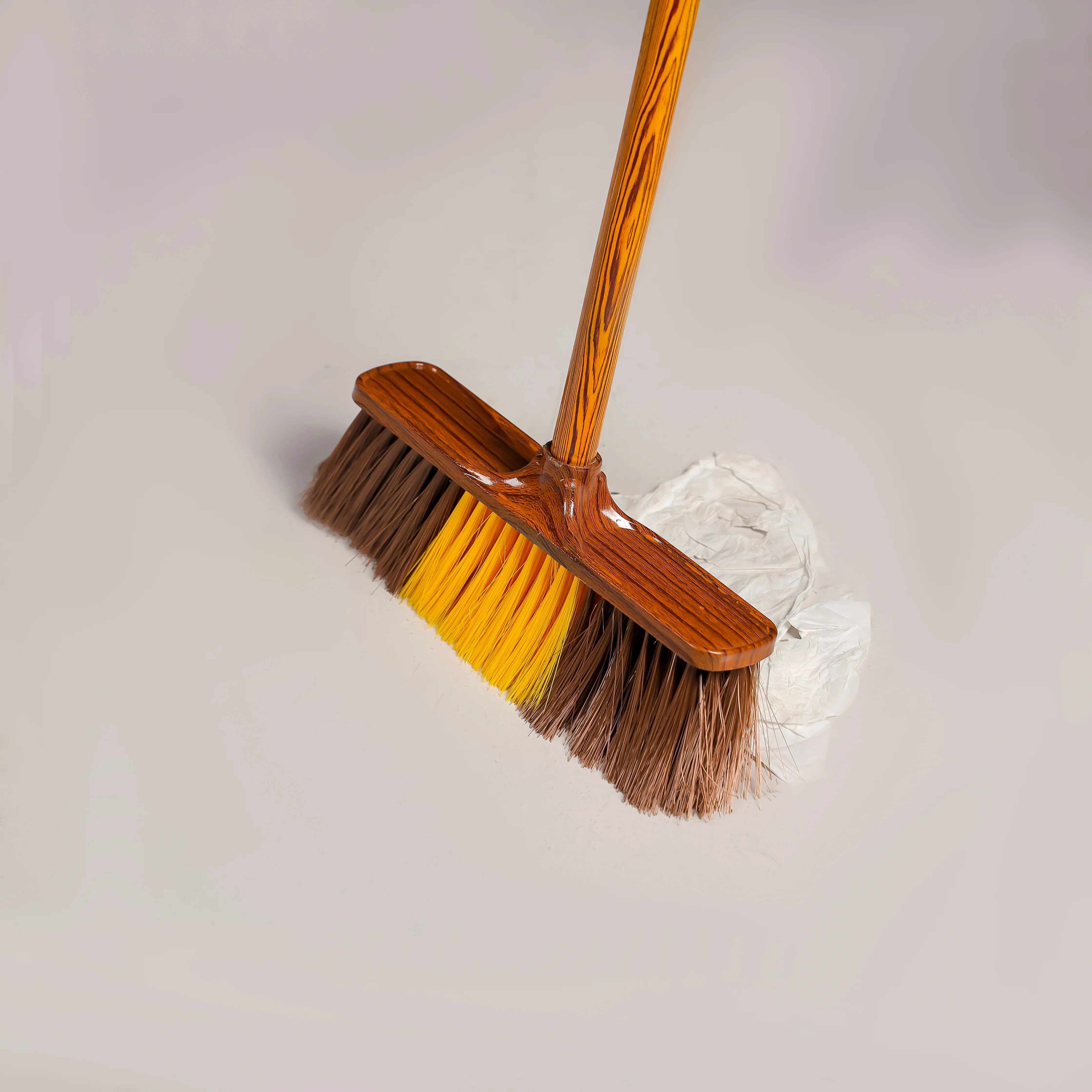 Delcasa DC3117 Floor Broom with Wooden Stick| Durable Construction, Hard Bristle Broom with Long Sturdy Rod| Superior Multi-Surface & Cleaning for Everyday Use| - Image 4