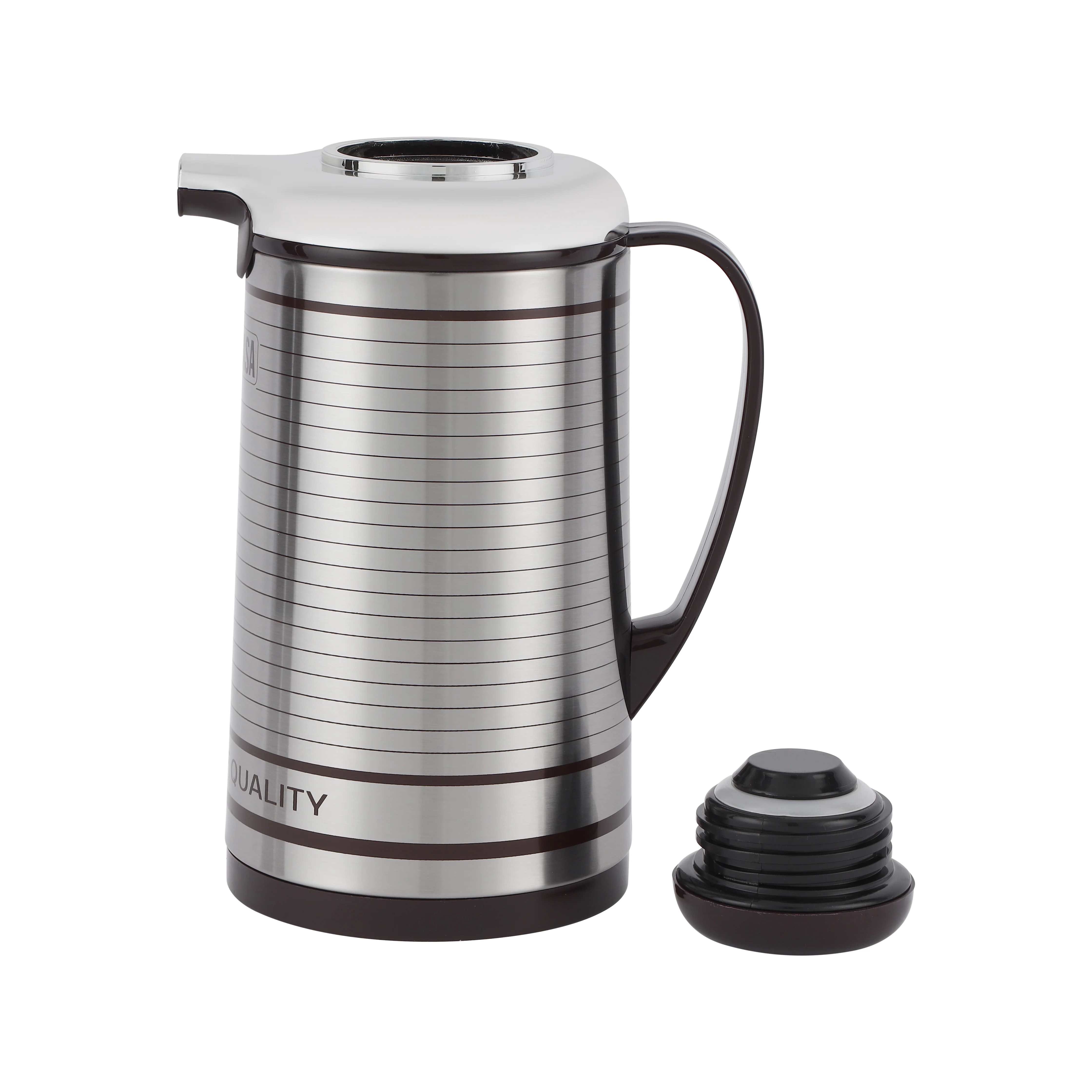 Delcasa DC3167 1.6L Vacuum Flask| double wall insulation & 410 stainless steel body| pink glass inner, & keeps beverages hot for 24 hours and cold for 36 hours| - Image 5