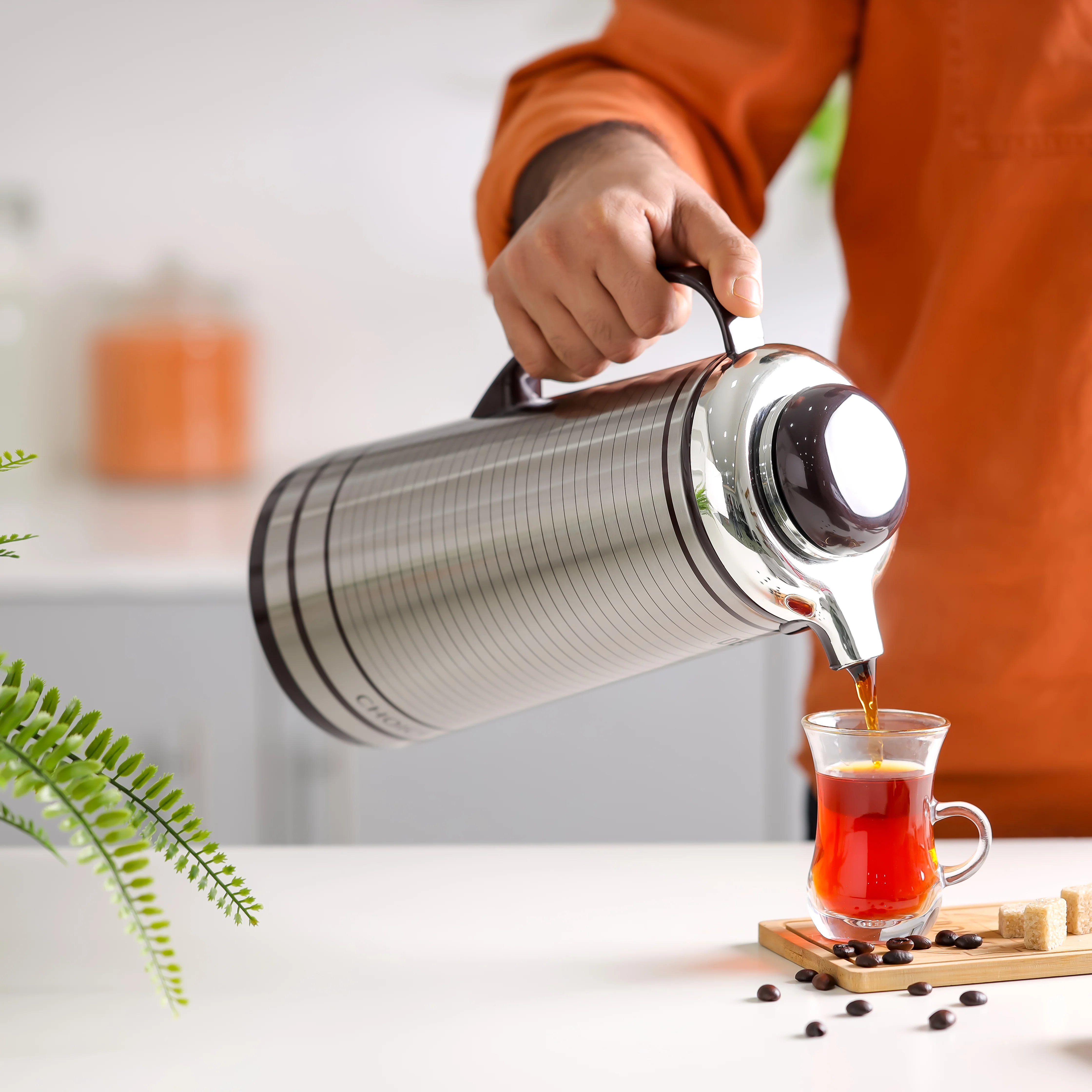 Delcasa DC3168 1.9L double wall vacuum flask| 410 SS body, asbestos-free glass inner, 24H hot & 36H cold retention| heat resistant handle, durable & easy clean | - Image 2
