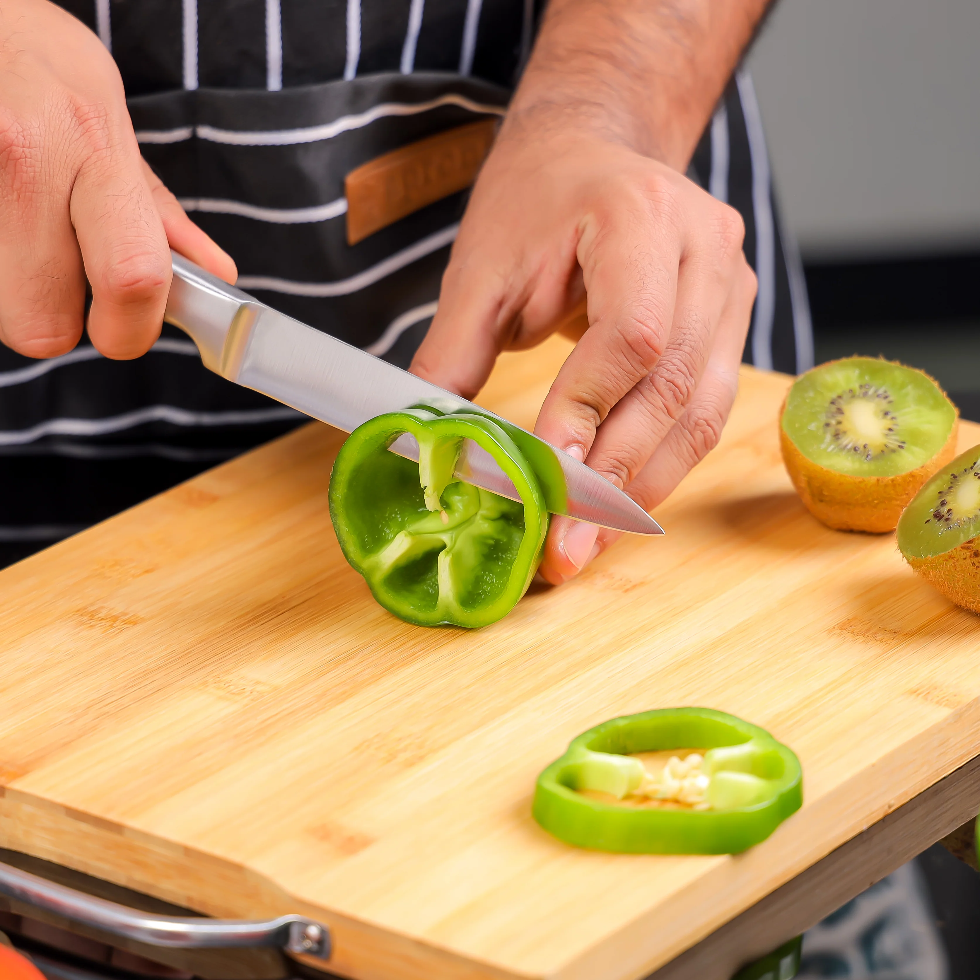 Delcasa DC3193 5" Utility Knife| Stainless Steel Ultra Sharp Kitchen Knife with Ergonomic Non-Slip Handle| Scratch Resistant, Lightweight Design & 5 Inch Blade| - Image 2