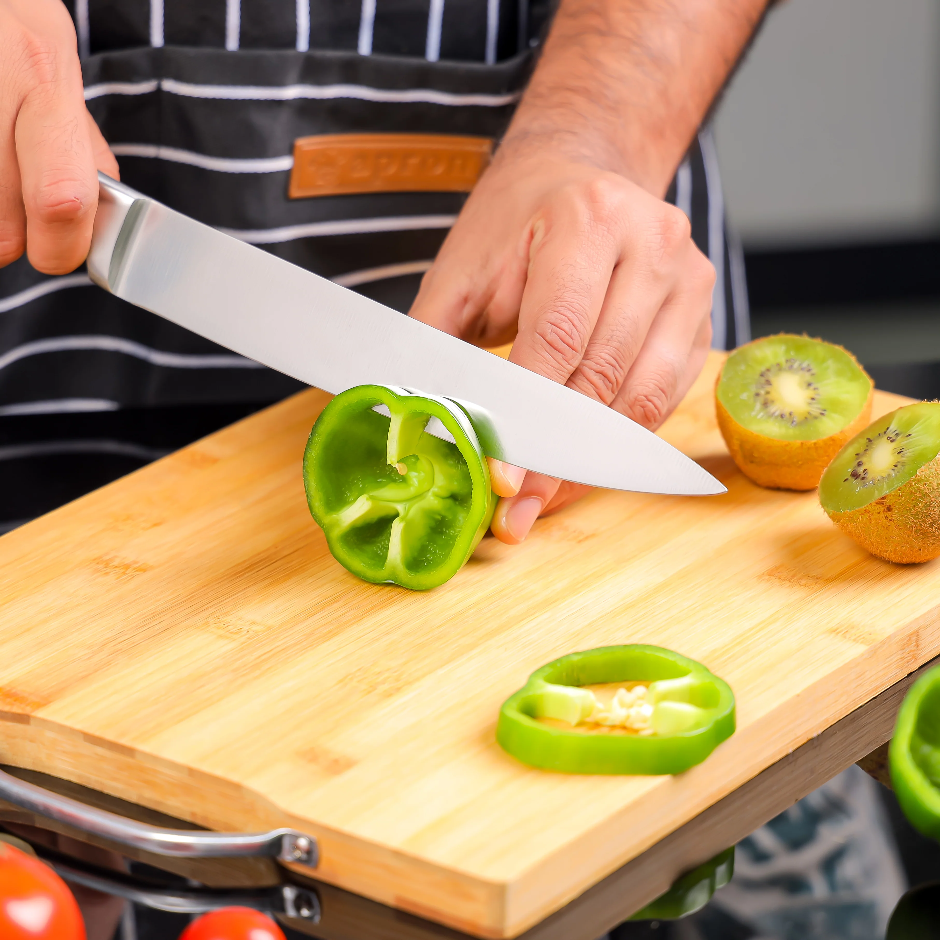Delcasa DC3195 8” Stainless Steel Slicer Knife| ultra-sharp rustproof blade with ergonomic non-slip handle| stylish design for precision cutting & Easy to Clean| - Image 3