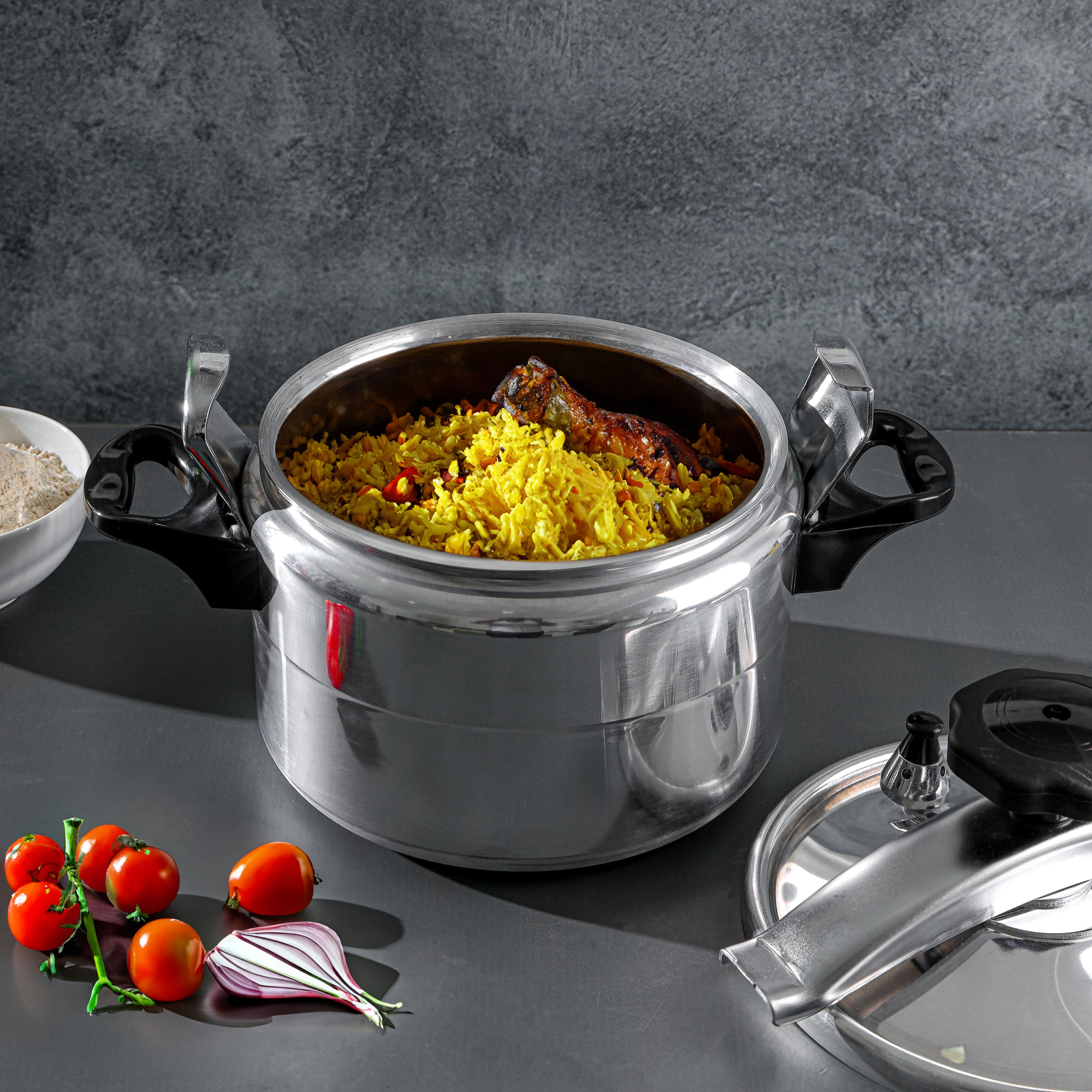Delcasa DC3199 5L Aluminium Pressure Cooker| heavy-duty body, advanced safety system & durable valve| silicone sealing ring, pressure indicator for fast & safe| - Image 4