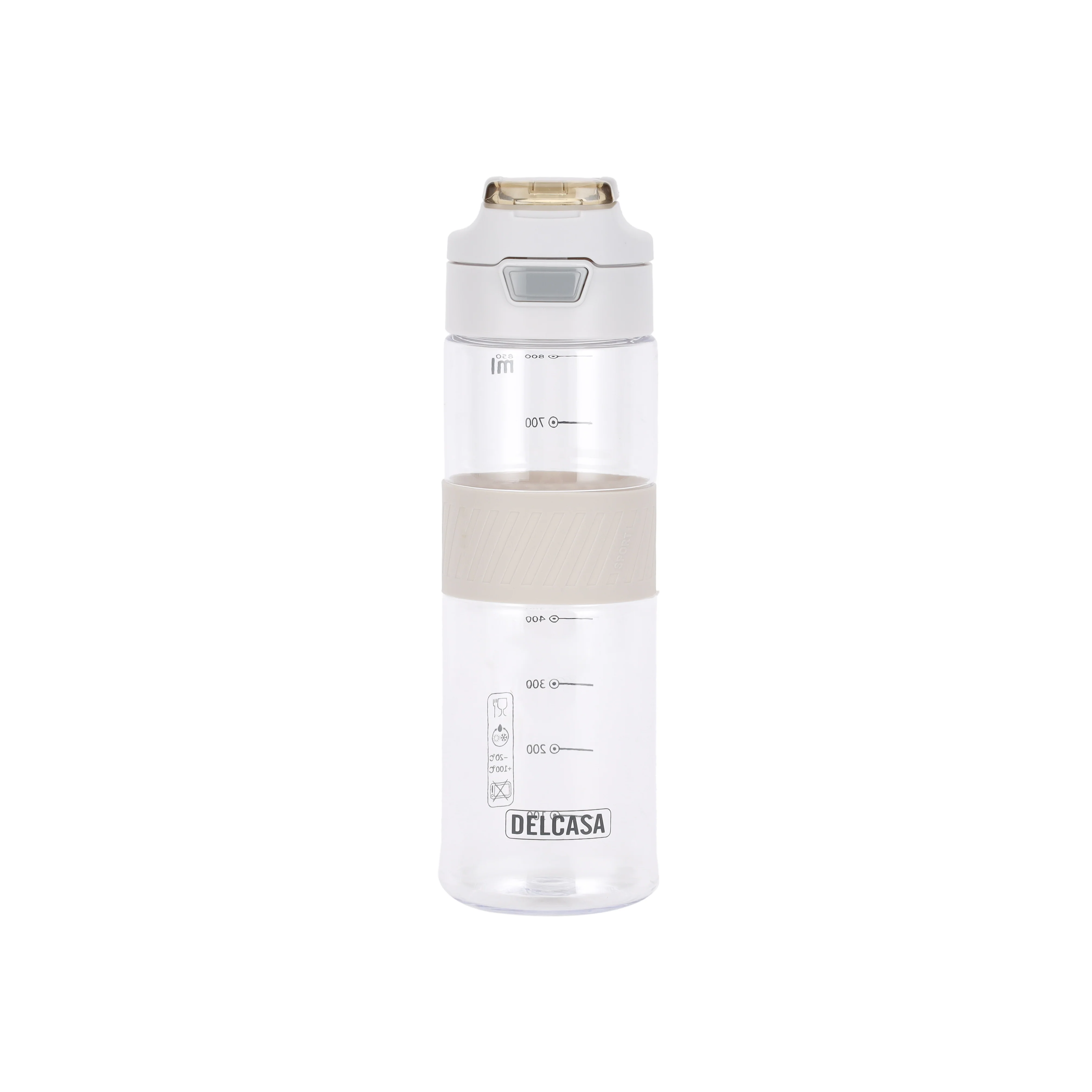 Delcasa DC3236 Sports Water Bottle 850ML | Leakproof Portable Bottle & Non-Toxic Plastic| Non-Slip Bottom & Easy-Carry Design for Gym, Travel & Daily Use Needs|