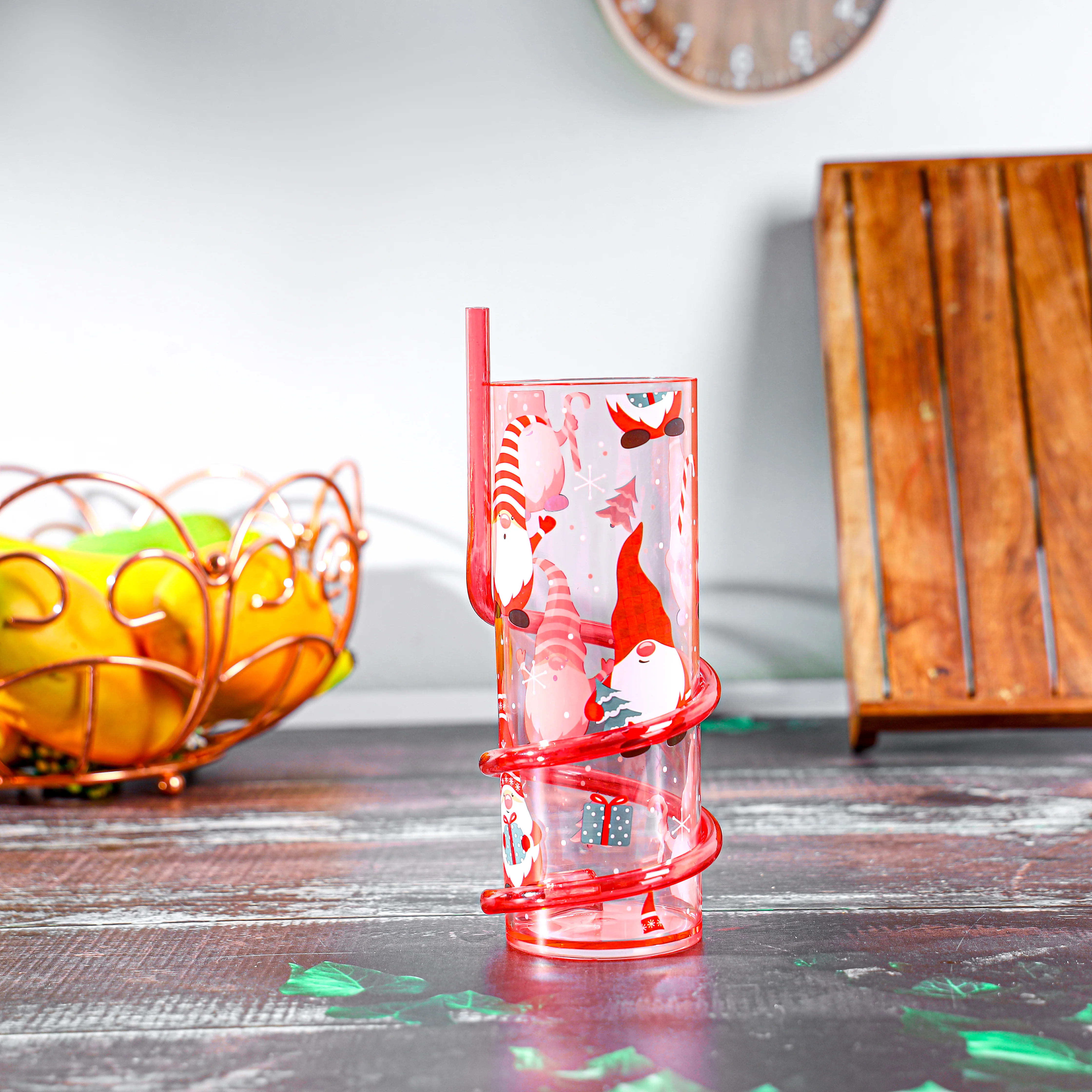 Delcasa DC3271 Straw Glass is a 350ml | plastic drinking cup with straw, ideal for kids & daily use| Unbreakable, non-toxic, leakproof and with non-slip bottom| - Image 4