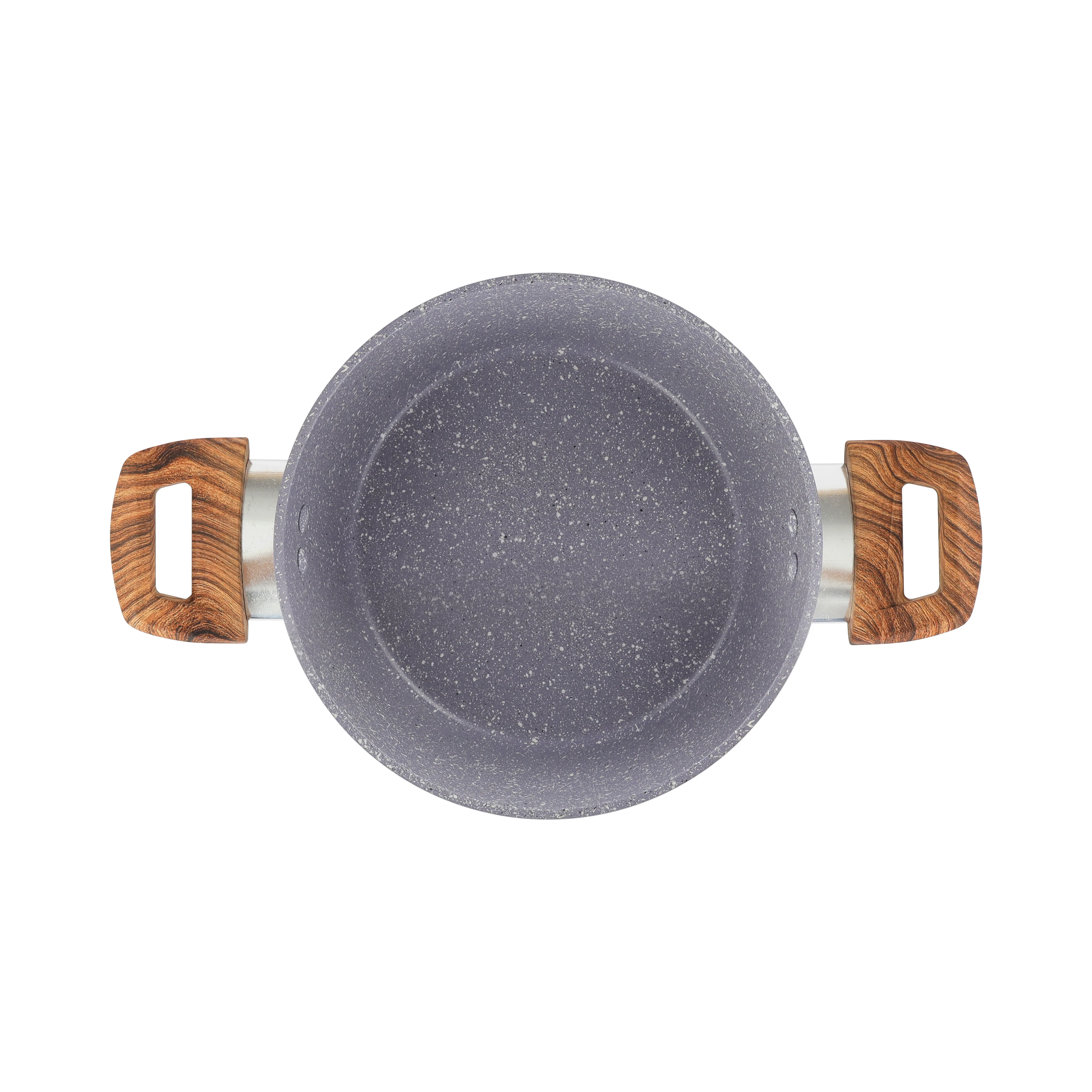 Delcasa DC3325 Essential Granite Coated Casserole | 5-layer durable construction with forged aluminium body| tempered glass lid and soft-touch bakelite handles| - Image 5