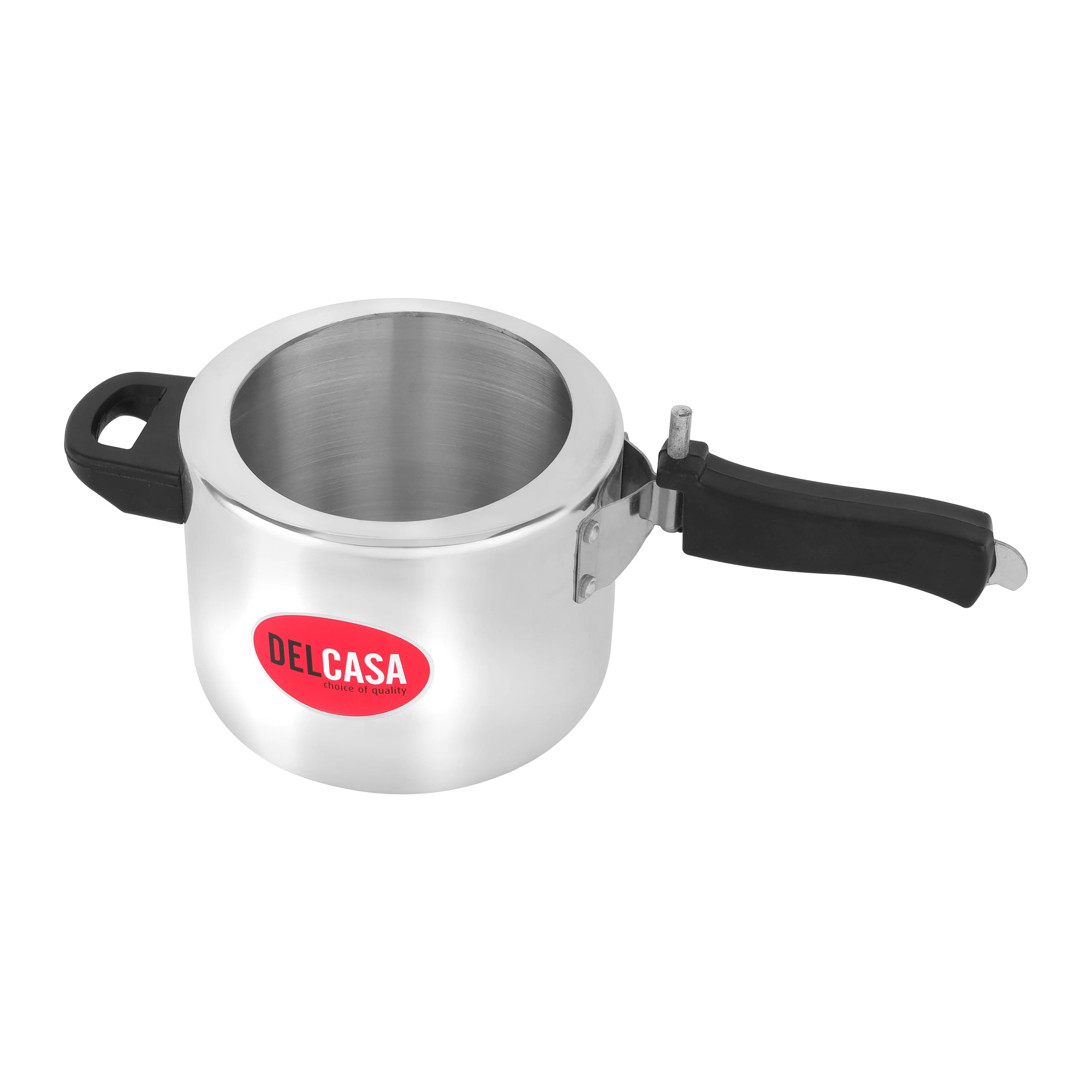 Delcasa DC3336 3.0L Pressure Cooker| strong virgin aluminium body with inner lid| whistling safety valve with extra gasket and valve, easy grip bakelite handles| - Image 5