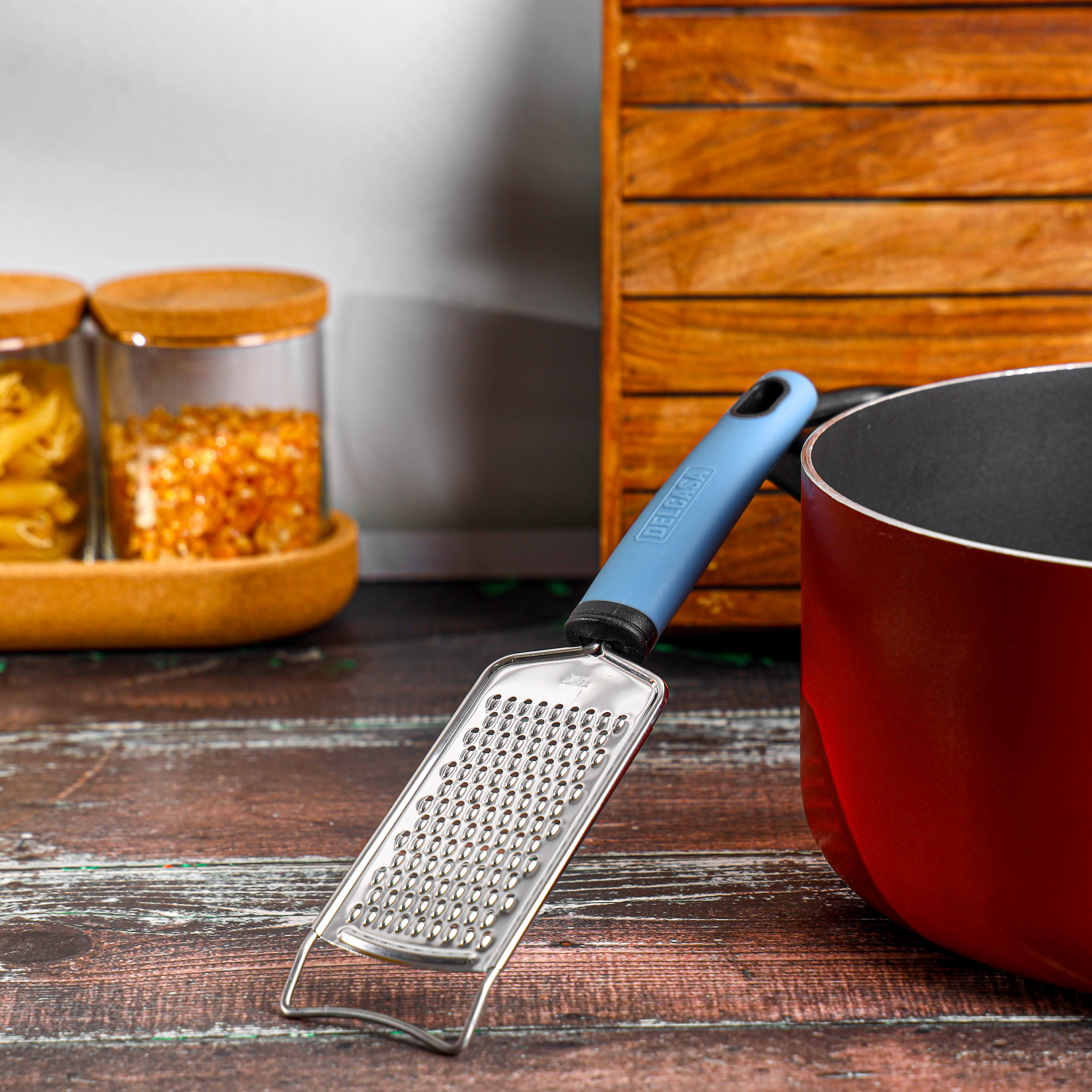 Delcasa DC3348 Stainless Steel Ginger Grater | PP Handle features ultra-sharp blades, food-grade build & ergonomic grip for easy grating in every kitchen daily| - Image 3