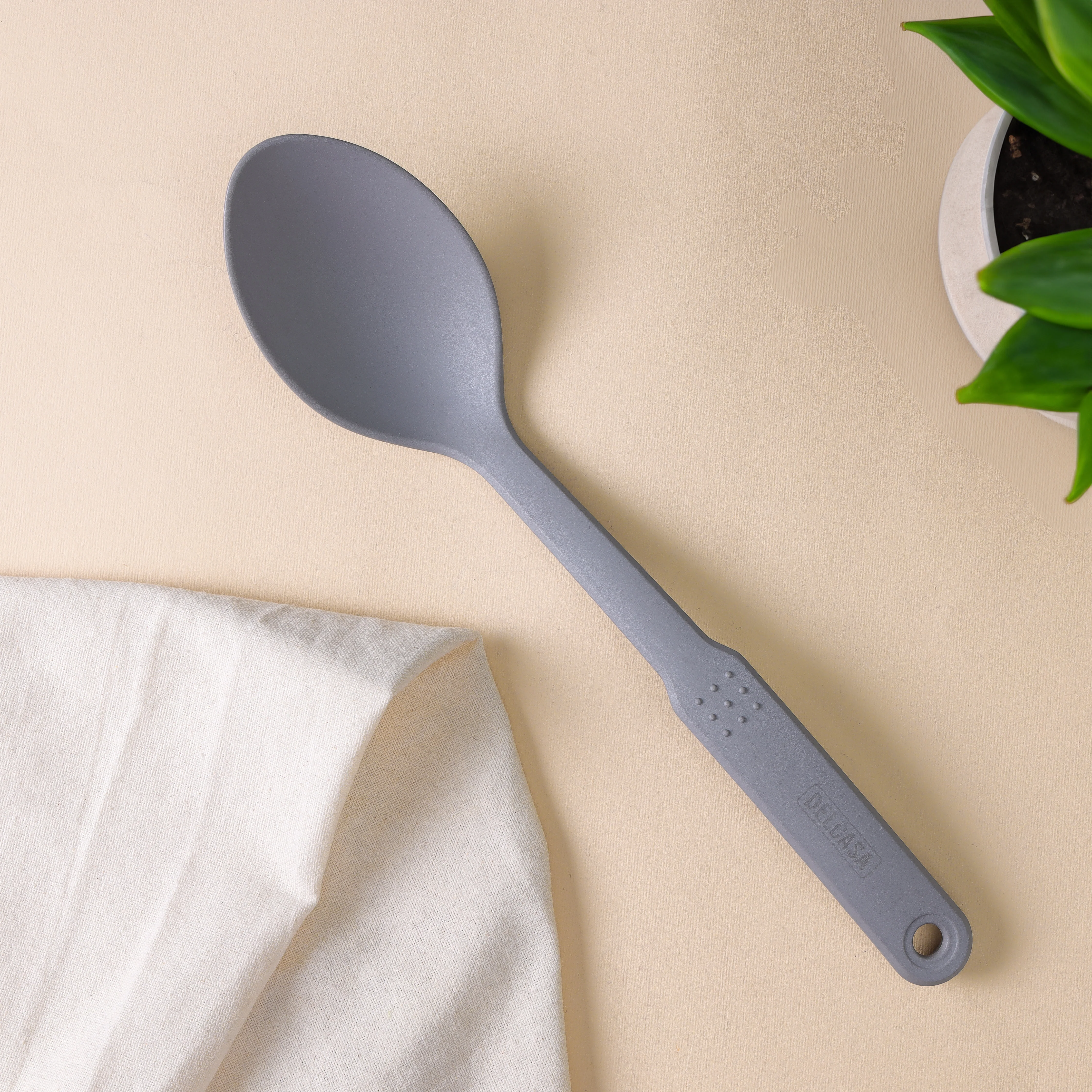 Delcasa DC3387 PBT Serving Spoon| heat resistant, durable body and ergonomic grip| lightweight, dishwasher safe, stain resistant, for daily kitchen serving use| - Image 4