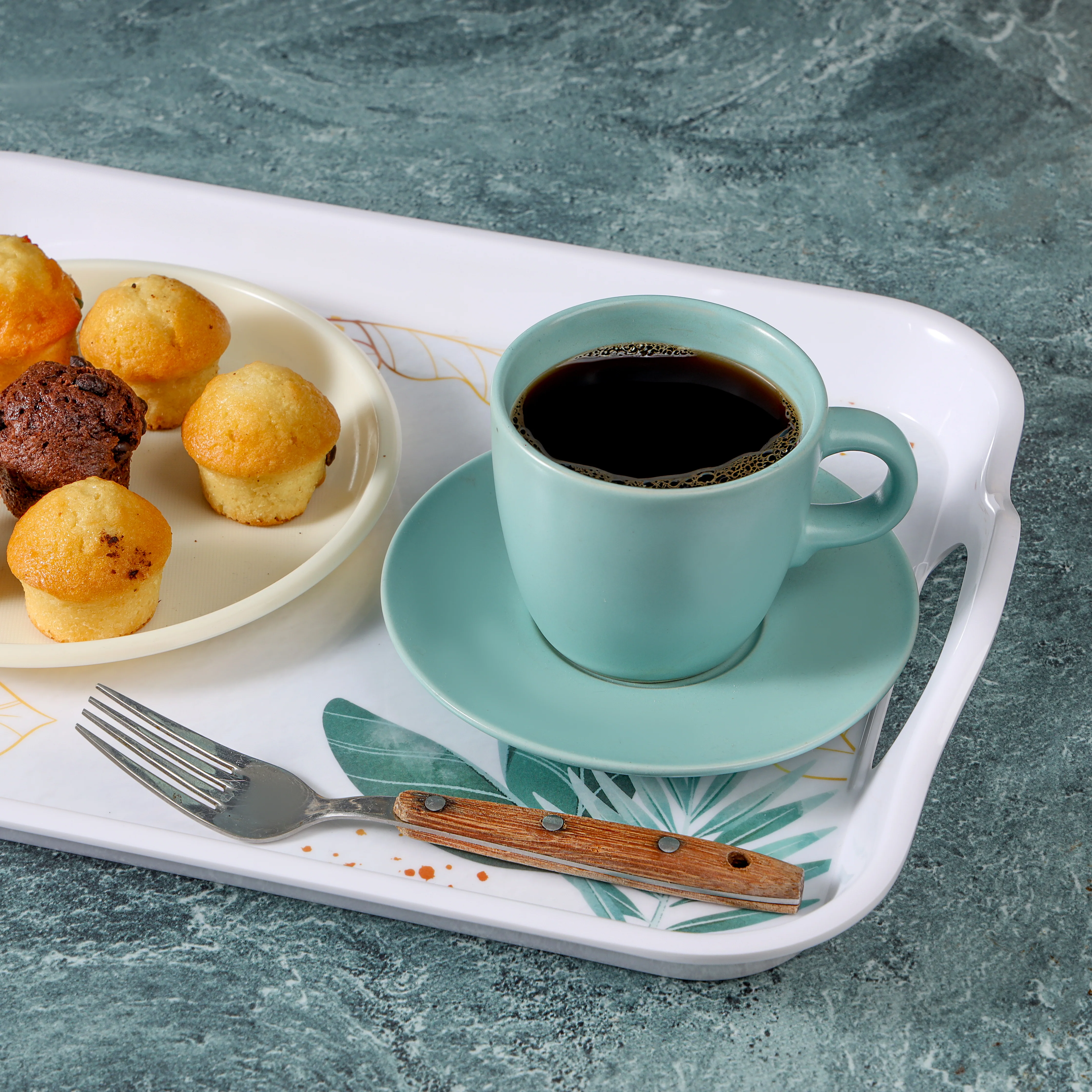 Delcasa DC3396 Melamine ware Serving Tray | Lightweight for easy handling, chip resistant and stain resistant| microwave safe, dishwasher safe and freezer safe| - Image 3