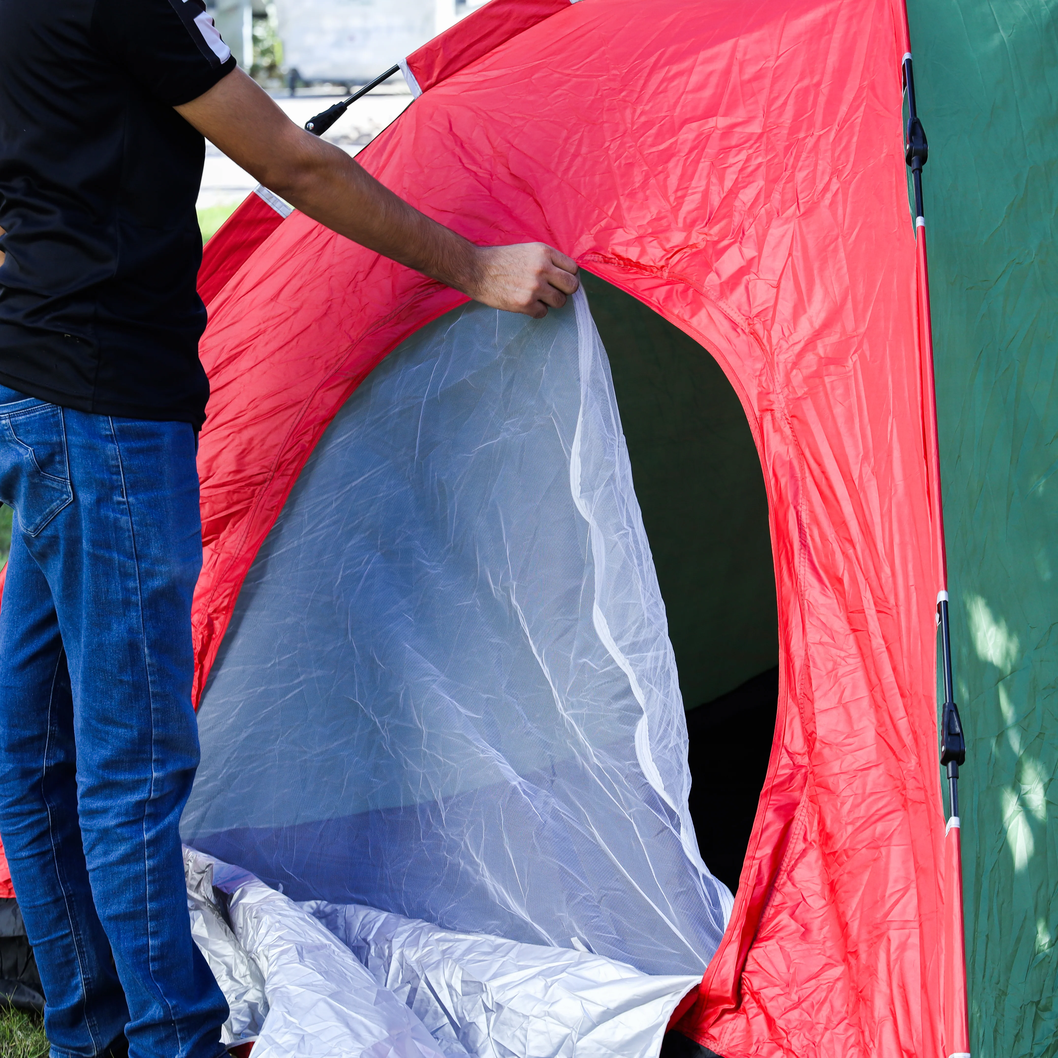 Delcasa DC3503 Camping Season Tent| portable outdoor shelter ideal for camping & trekking| durable carry bag with strong straps for easy travel & compact storage| - Image 4
