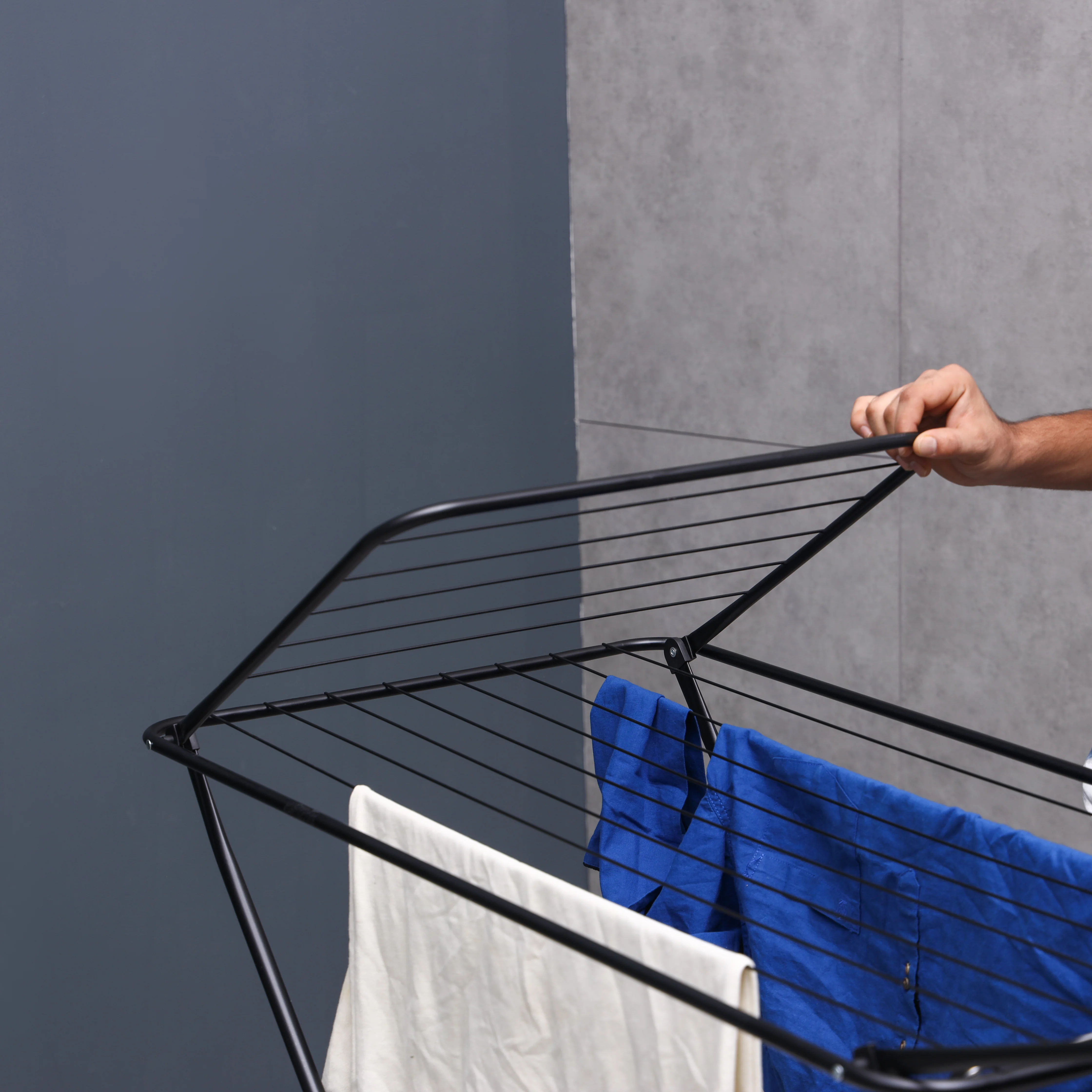 Delcasa DC3584 2-Tier Cloth Drying Rack | Space Saving Laundry Stand Foldable Indoor Outdoor Rack| 27M Drying Capacity, Durable Steel Frame & Easy Storage Rack| - Image 5