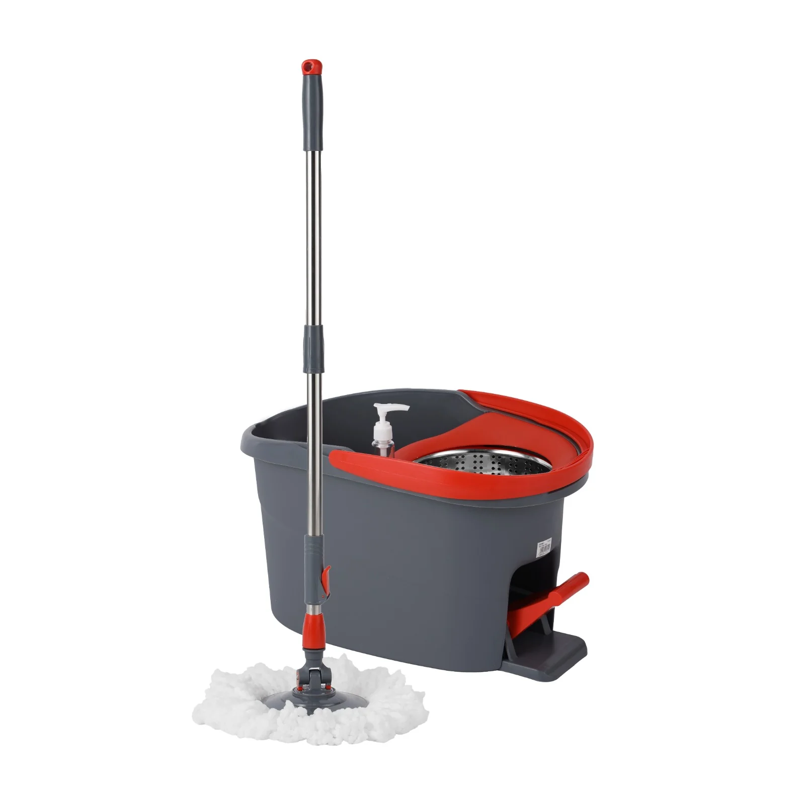 Delcasa DC3601 Foot Pedal Spin Easy Mop 17L | Microfiber Head with 360° Rotating Mop & Stainless Steel Spinner| Adjustable Handle & Easy Wringing Bucket System|