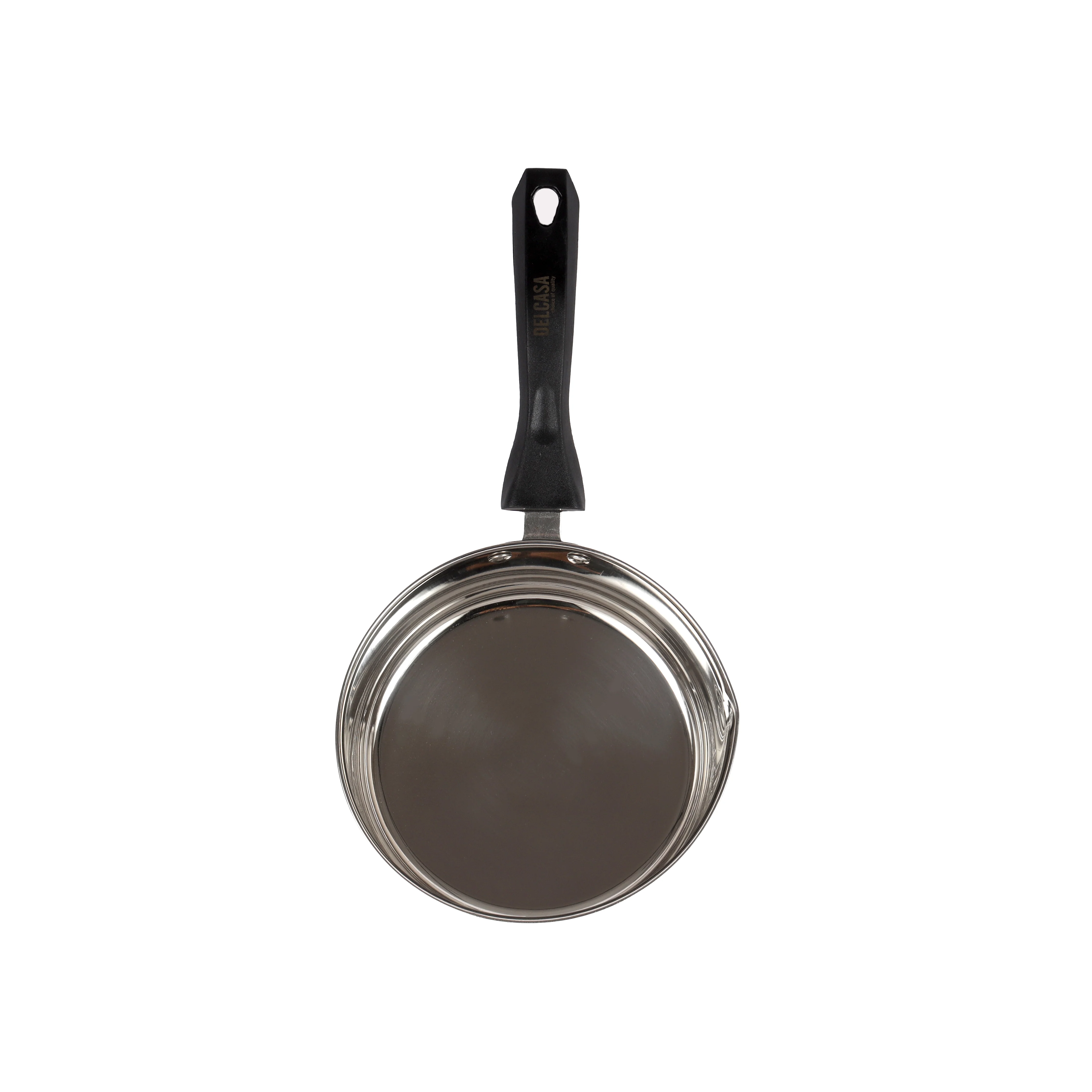 Delcasa DC3684 Stainless Steel Saucepan 18CM| Cool Grip Handle Rust Proof Easy Clean & Durable Sauce Pot for Daily Kitchen Cooking, Heating and Meals Tasks Use|