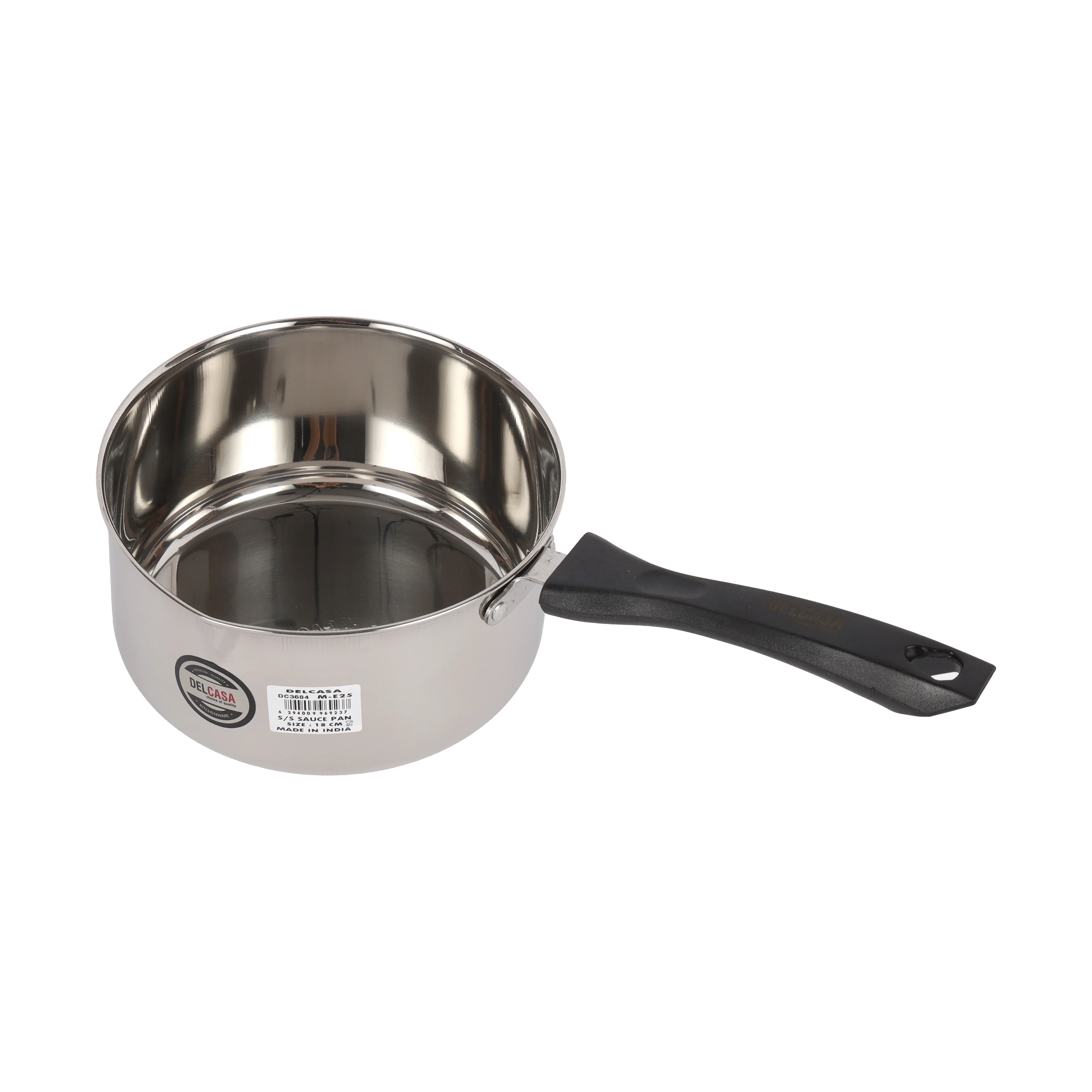 Delcasa DC3684 Stainless Steel Saucepan 18CM| Cool Grip Handle Rust Proof Easy Clean & Durable Sauce Pot for Daily Kitchen Cooking, Heating and Meals Tasks Use| - Image 4