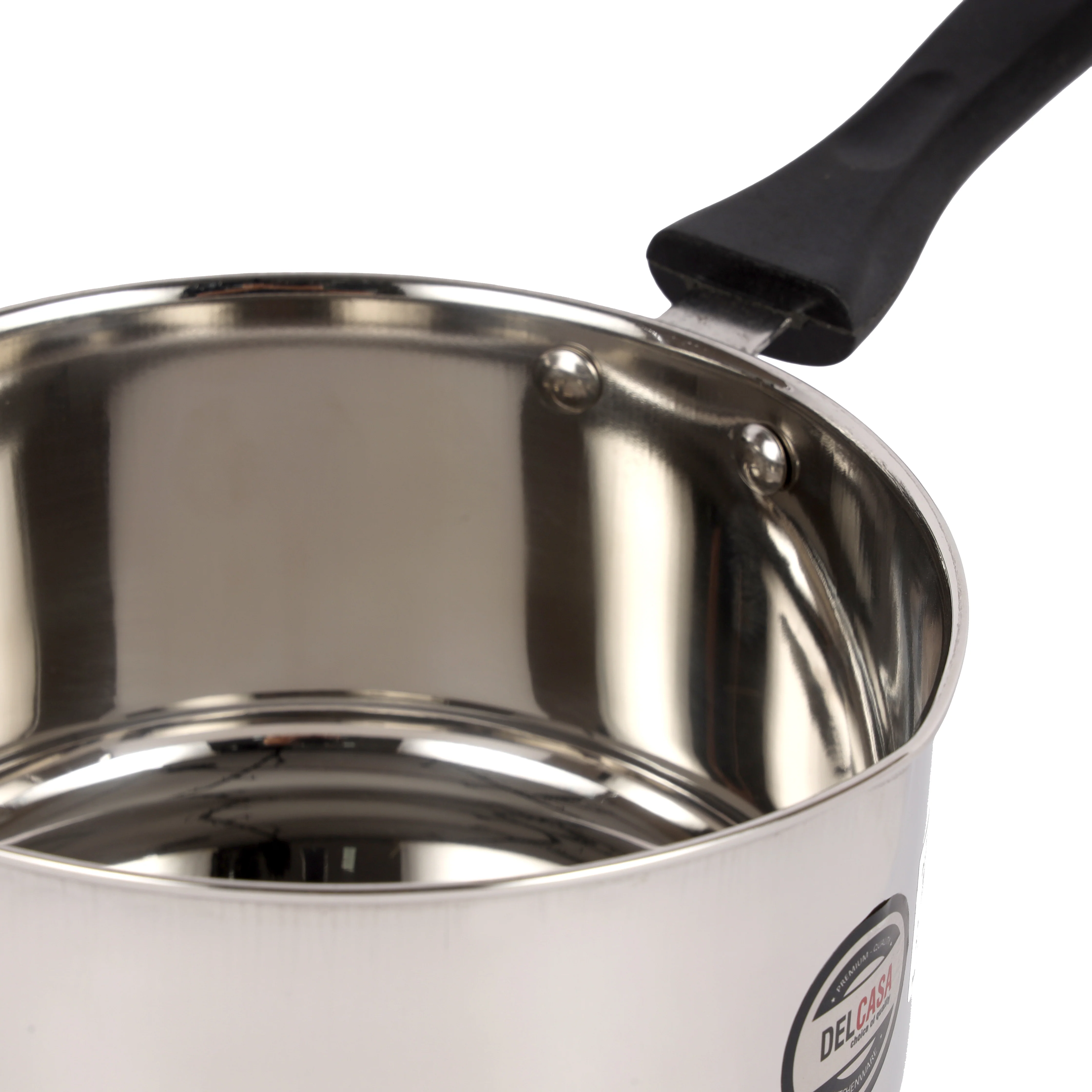 Delcasa DC3684 Stainless Steel Saucepan 18CM| Cool Grip Handle Rust Proof Easy Clean & Durable Sauce Pot for Daily Kitchen Cooking, Heating and Meals Tasks Use| - Image 5