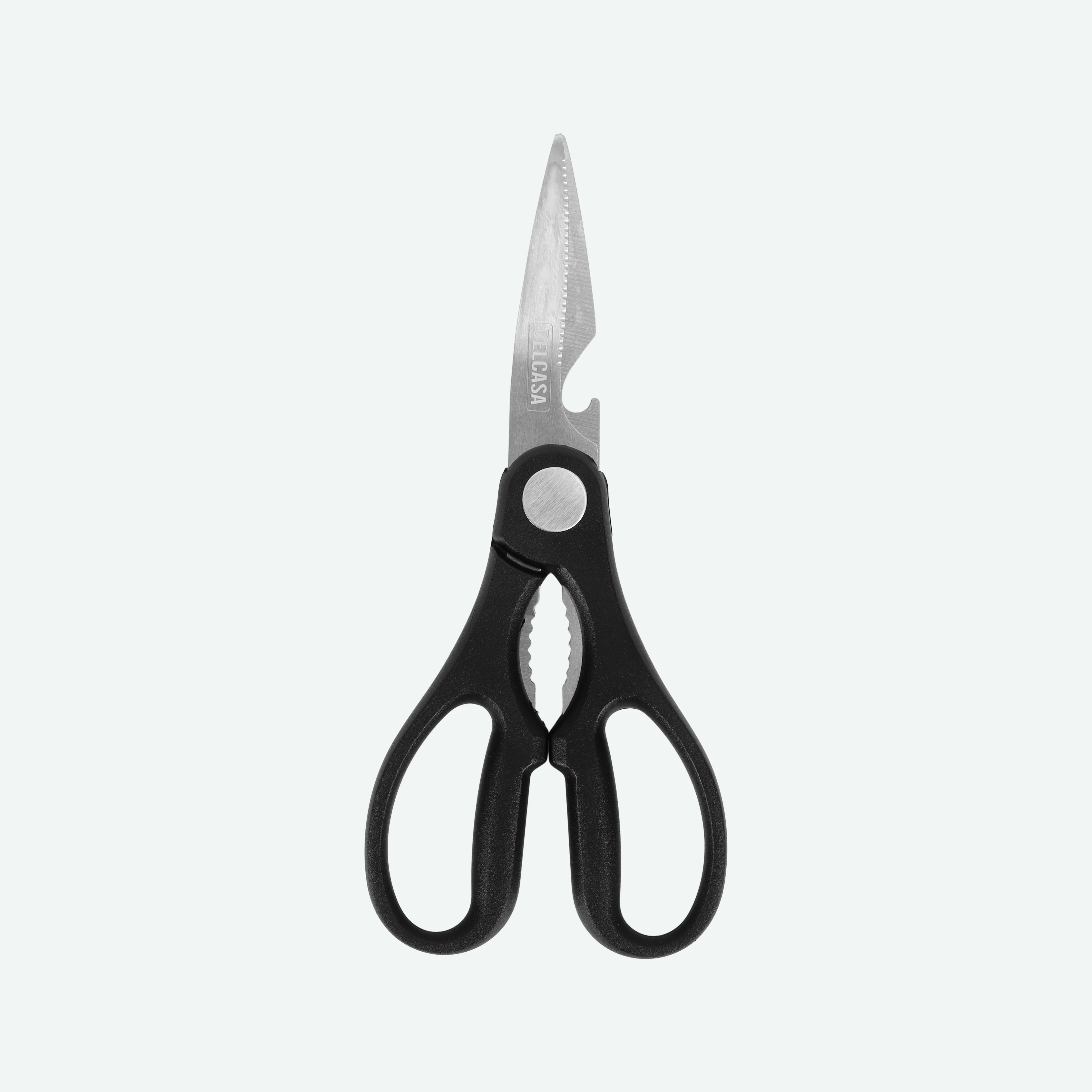 Delcasa DC3771 knife set| includes 8” chef knife, 8” carving knife, 5” utility knife, 3.5” paring knife, kitchen scissor & holder| Ergonomic, hygienic & durable| - Image 4