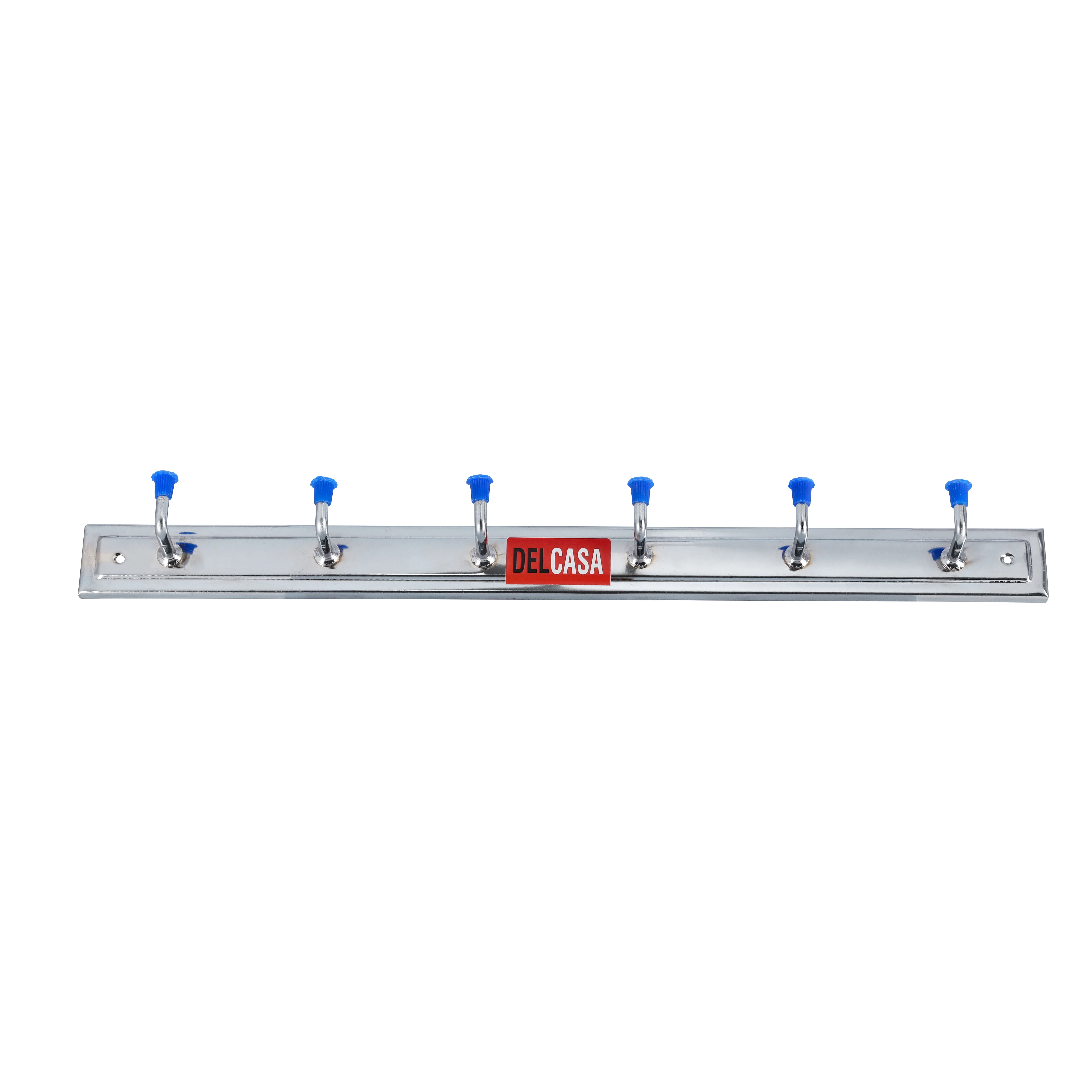 Delcasa Wall Hook Rack DC1873| Stainless Steel Multi-Purpose Organizer with strong hooks for coats| Space-saving rust-resistant for home, kitchen & bathroom use|